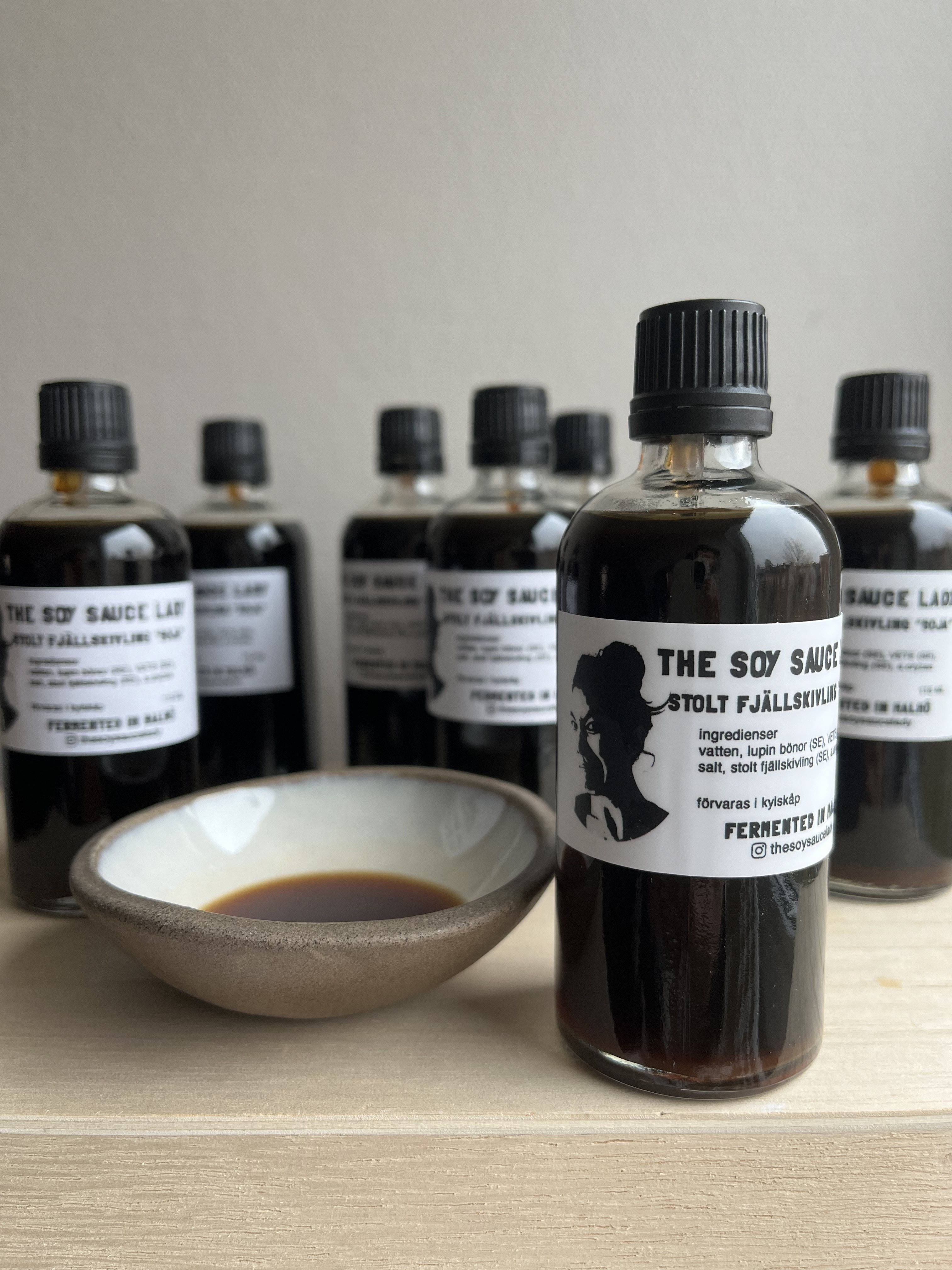 Handcrafted soy sauce from Sweden-based producer Ramona Lee, aka the Soy Sauce Lady. She and Australia-based Mike Fung of Cinwaan Soy Sauce are producing the ancient Chinese condiment in exciting new ways. Photo: Ramona Lee