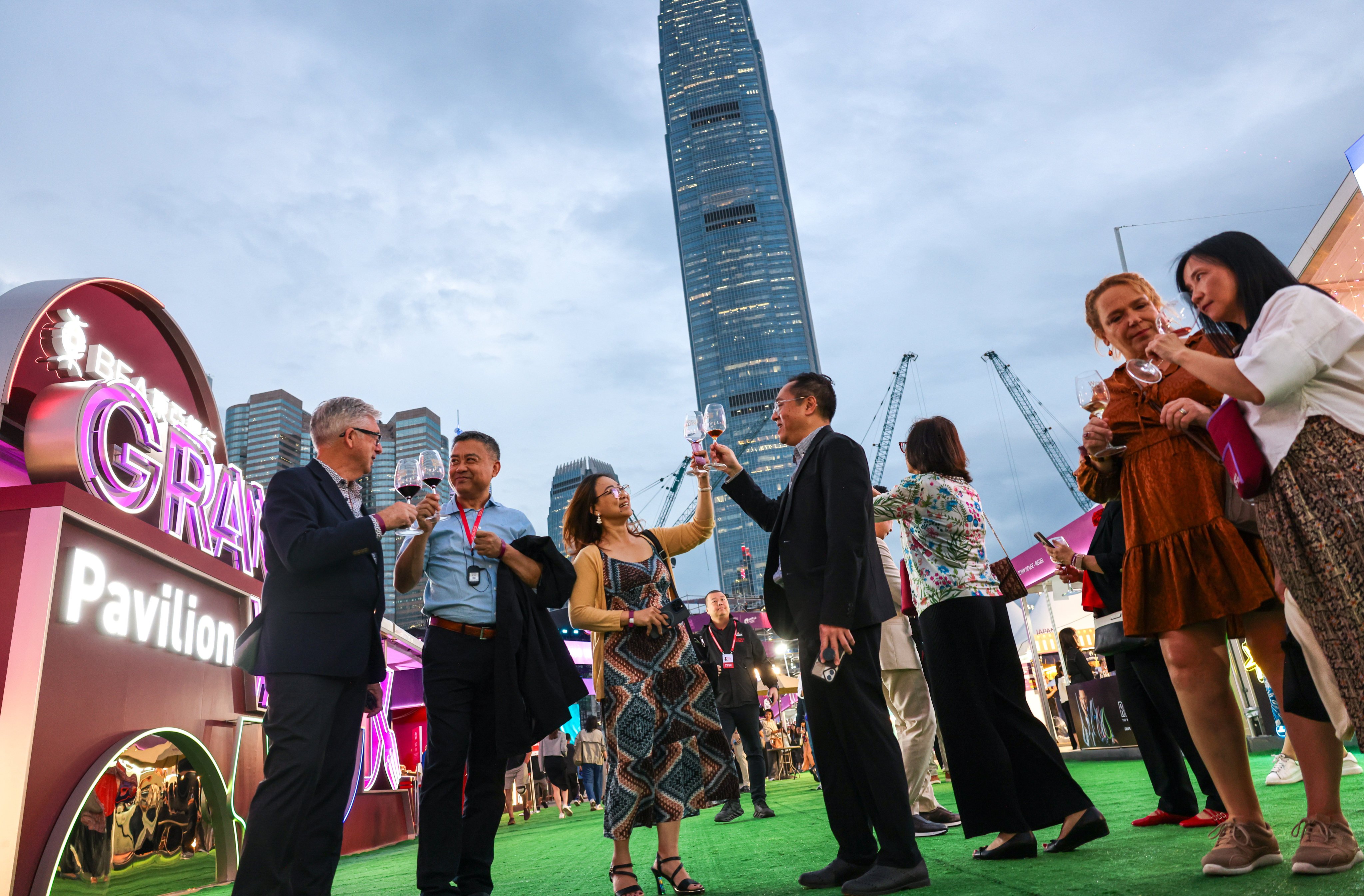 Hong Kong’s annual Wine & Dine Festival is held at the Central Harbourfront event space. Photo: Nora Tam