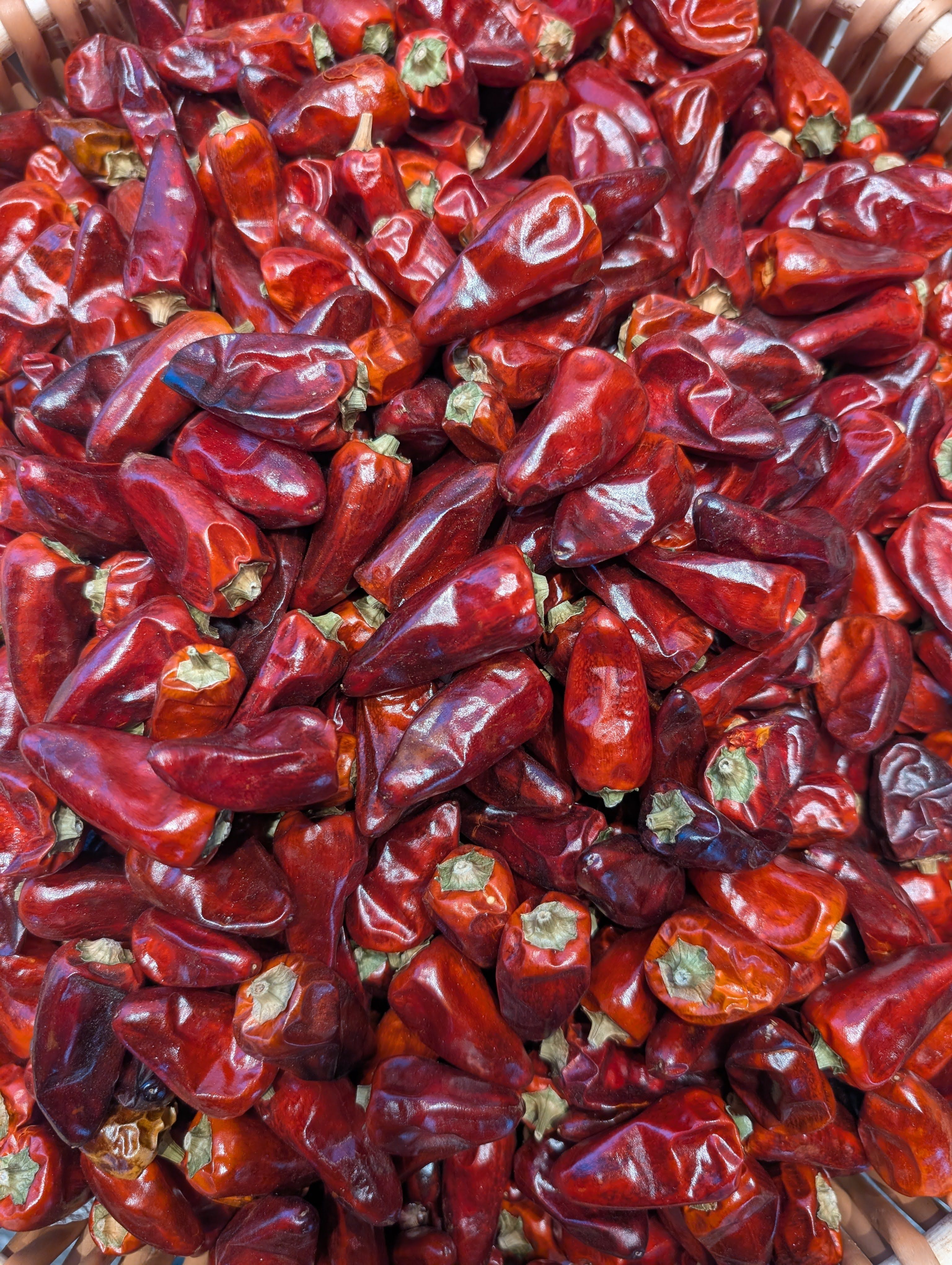 Dried chillies are used to make chilli crisp. Photo: Lisa Cam