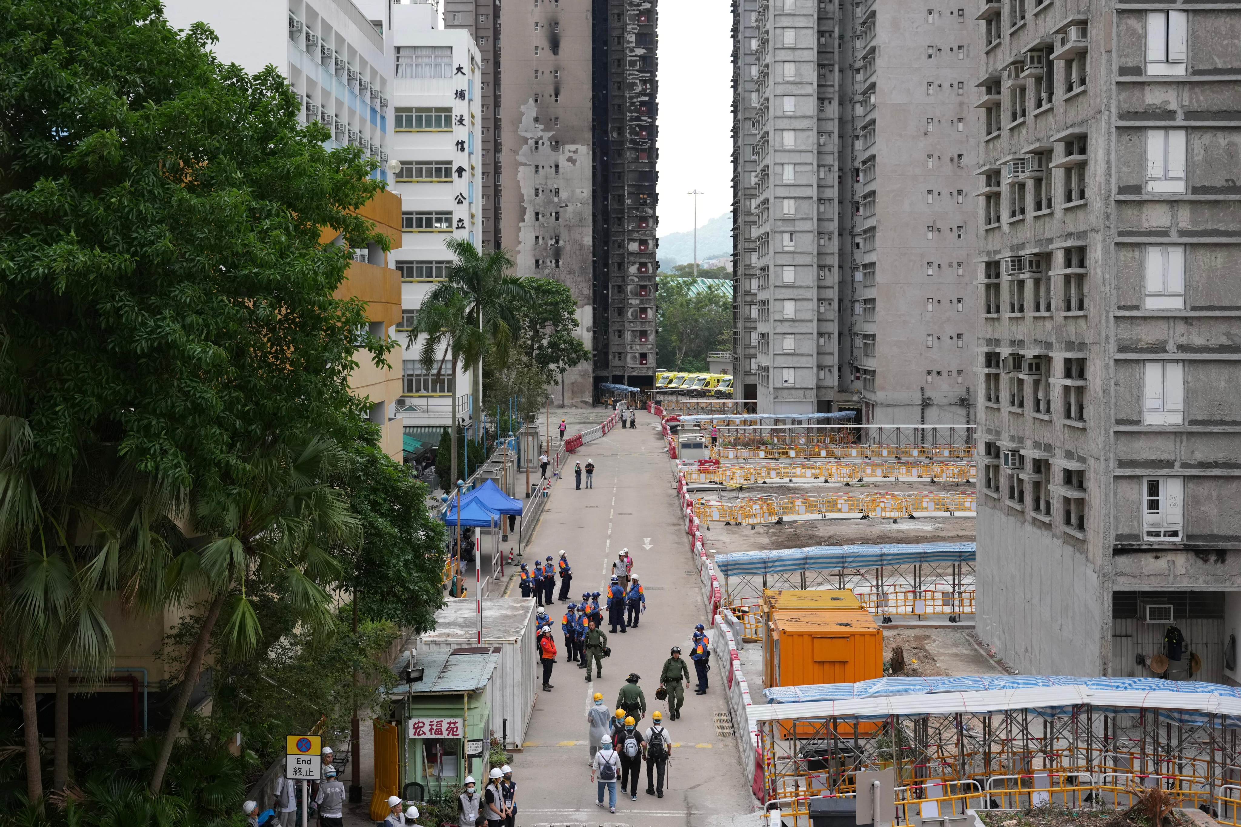 Residents return to their flats to pack their belongings five months after the deadly blaze in Wang Fuk Court. Photo: Karma Lo