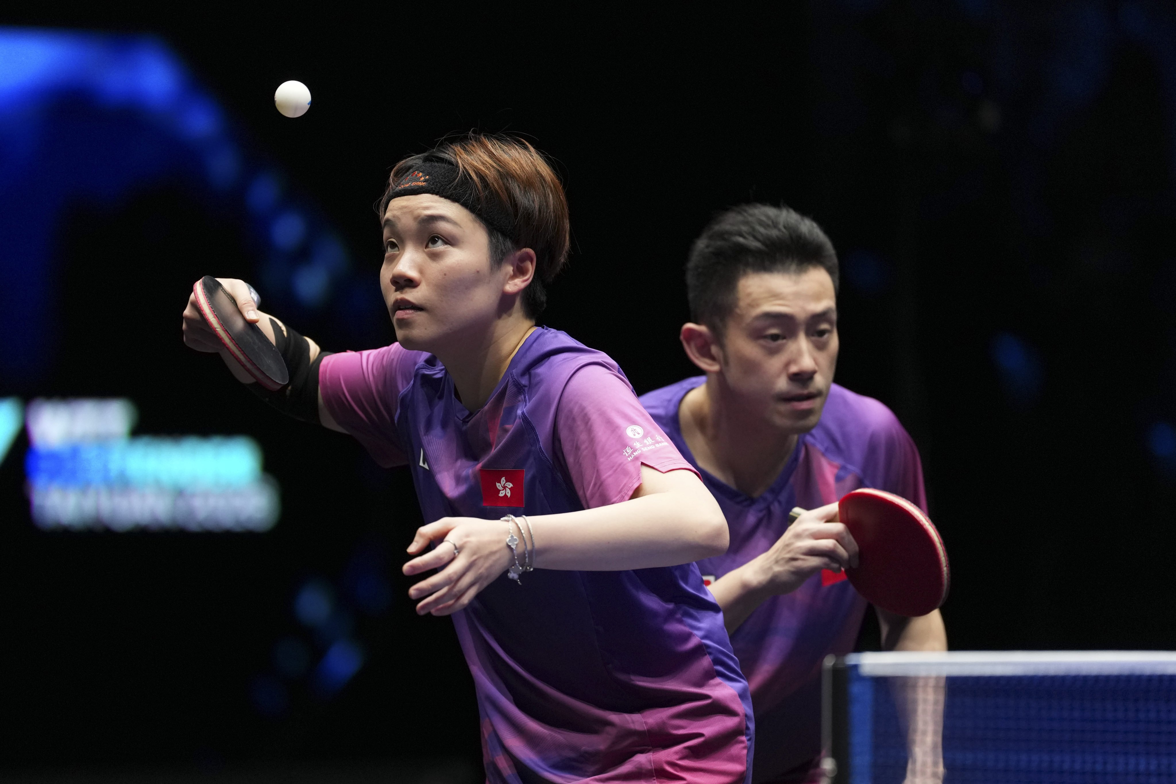 Hong Kong table tennis star Wong Chun-ting (right) credited his wife with helping to improve on years of poor communication  with mixed doubles partner Doo Hoi-kem. Photo: Xinhua