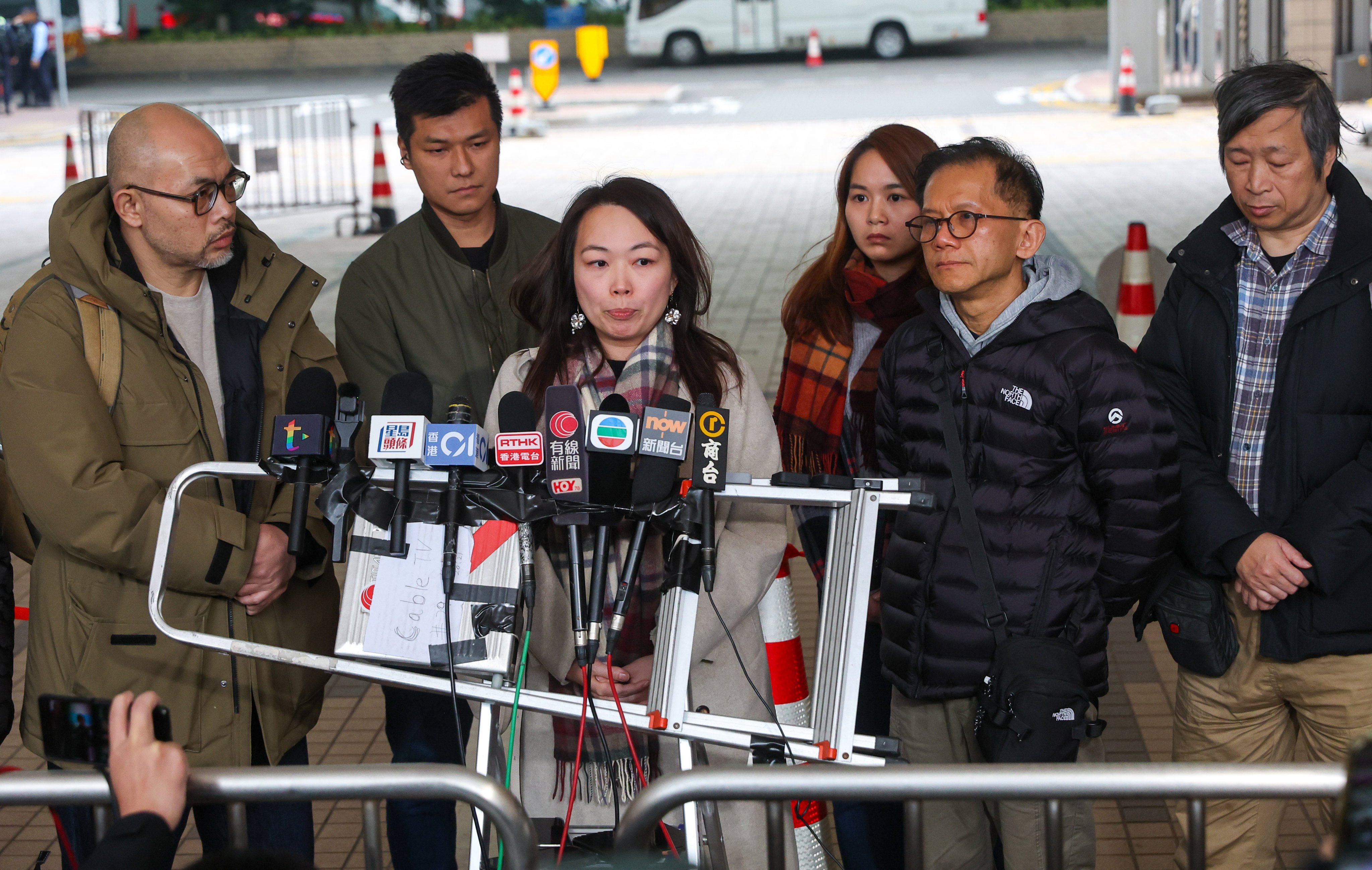Alice Leung (third from left) is one of four people who applied for a judicial review.  Photo: Edmond So