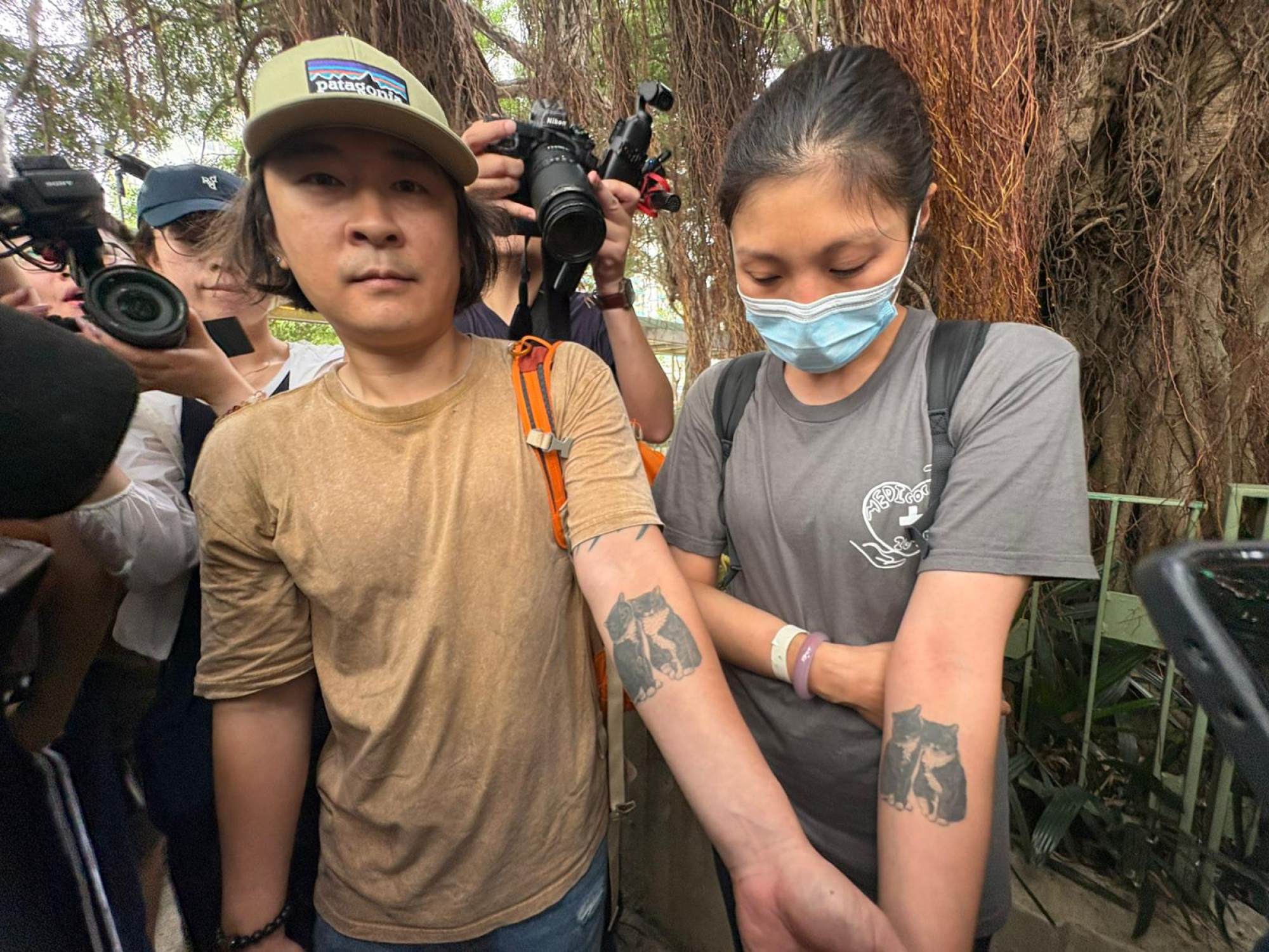 A resident surnamed Chan and his wife say they managed to collect the ashes of their two cats. Photo: Vivian Au