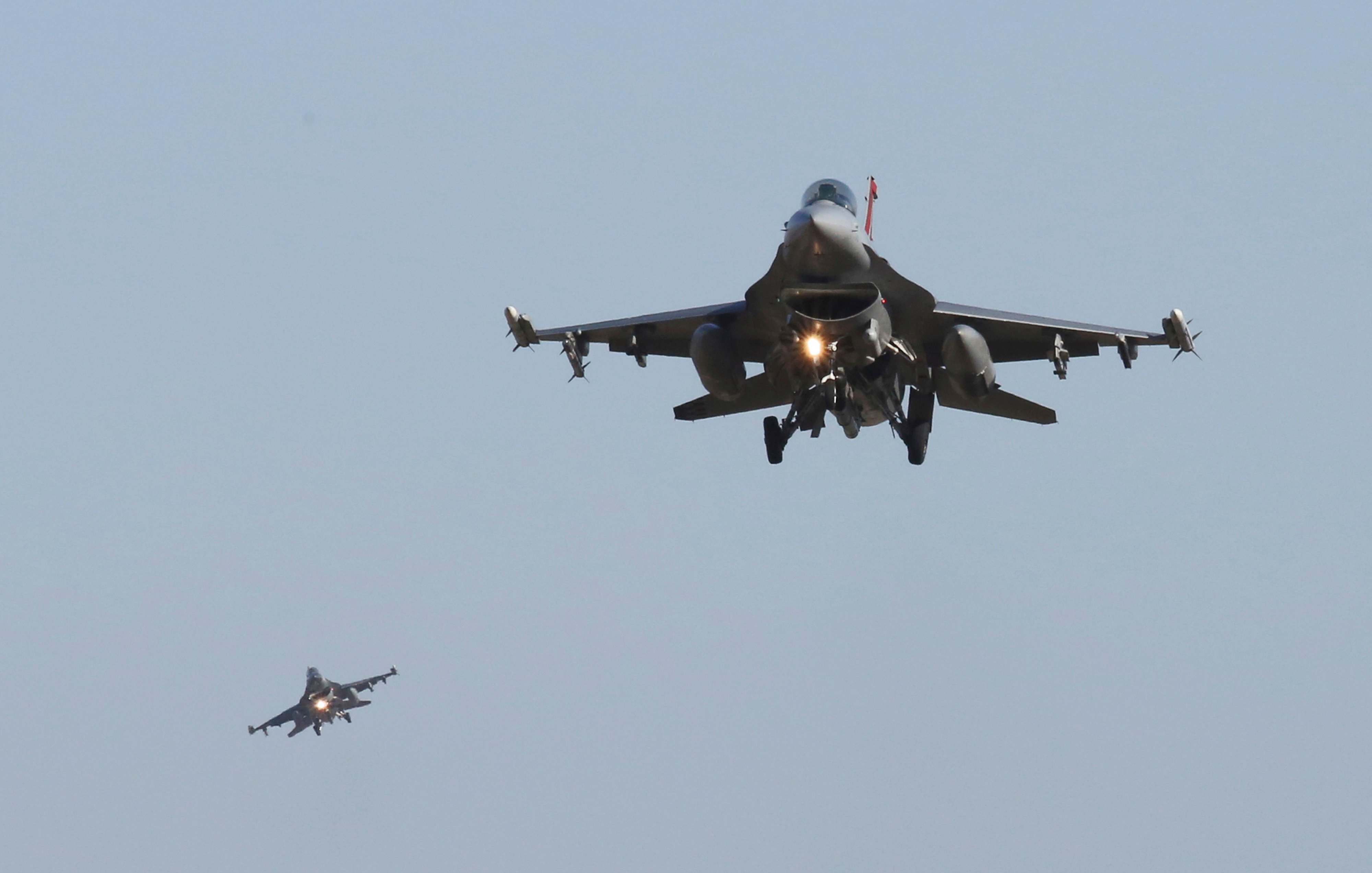 A US Air Force F-16 fighter jet. Photo: AP