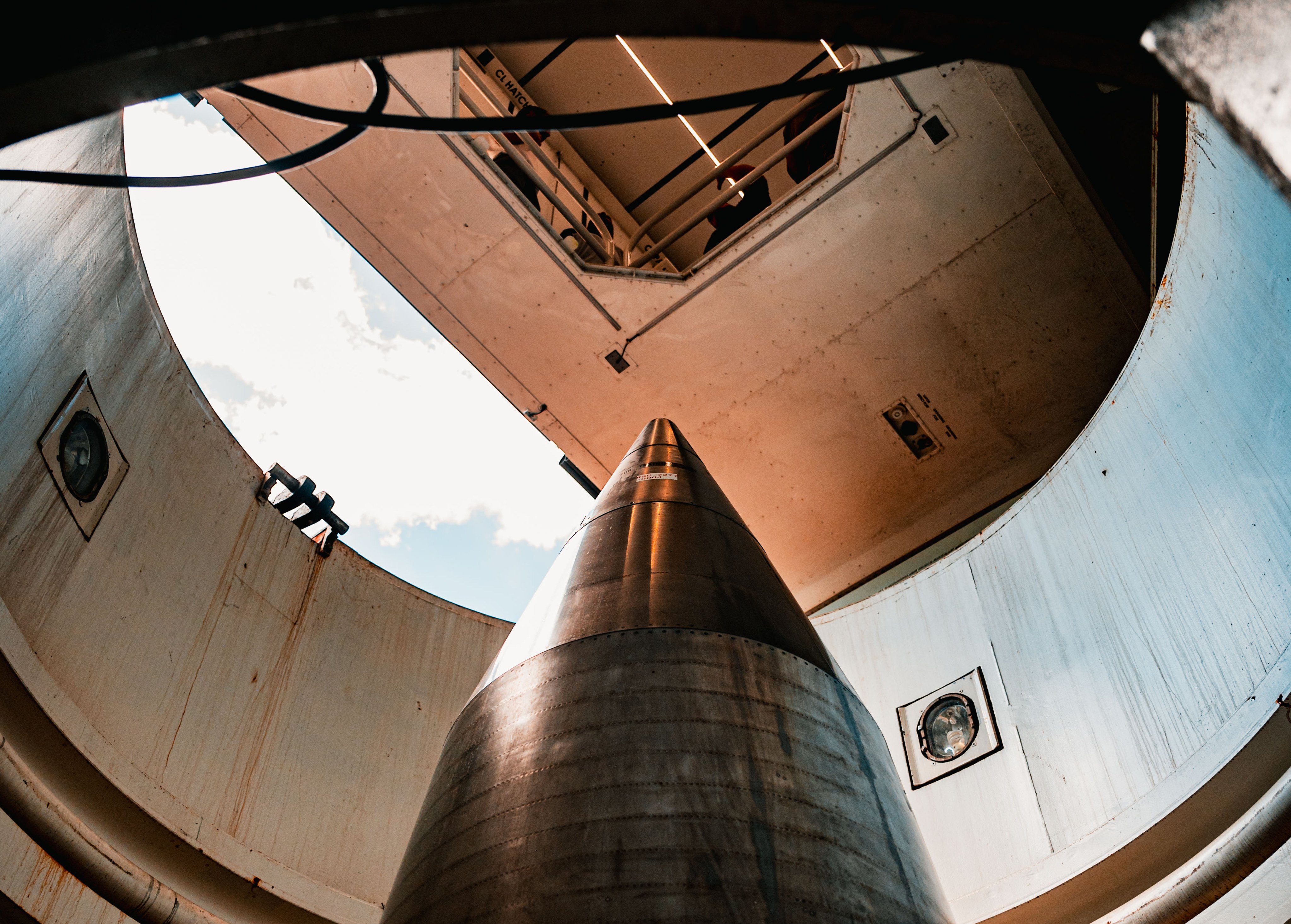An nuclear-capable Minuteman III ICBM sits inside a silo at an air force base in the US last year. Photo: US Air Force/Handout