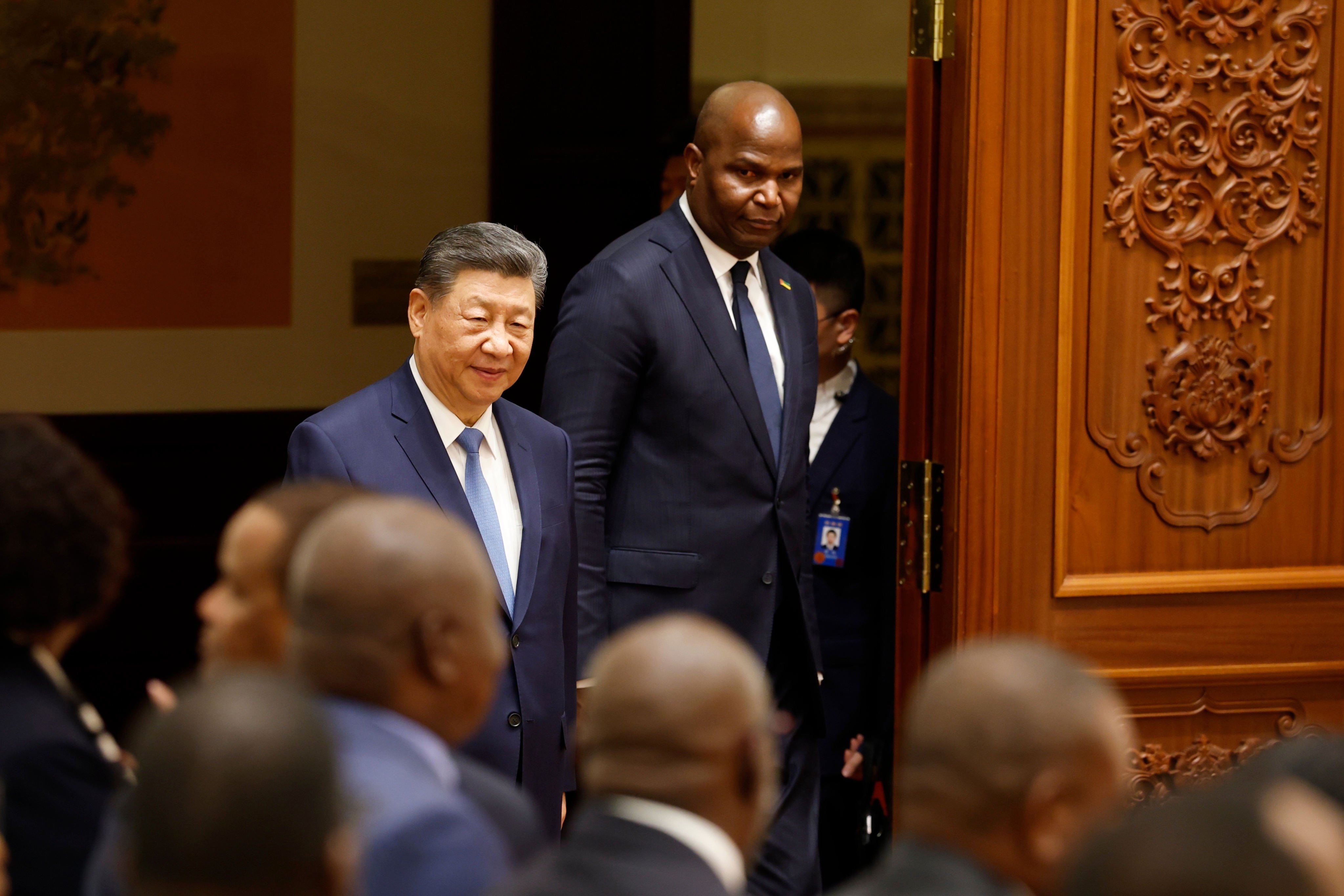 Chinese President Xi Jinping and Mozambique’s President Daniel Chapo hold talks in Beijing on April 21. Photo: AP