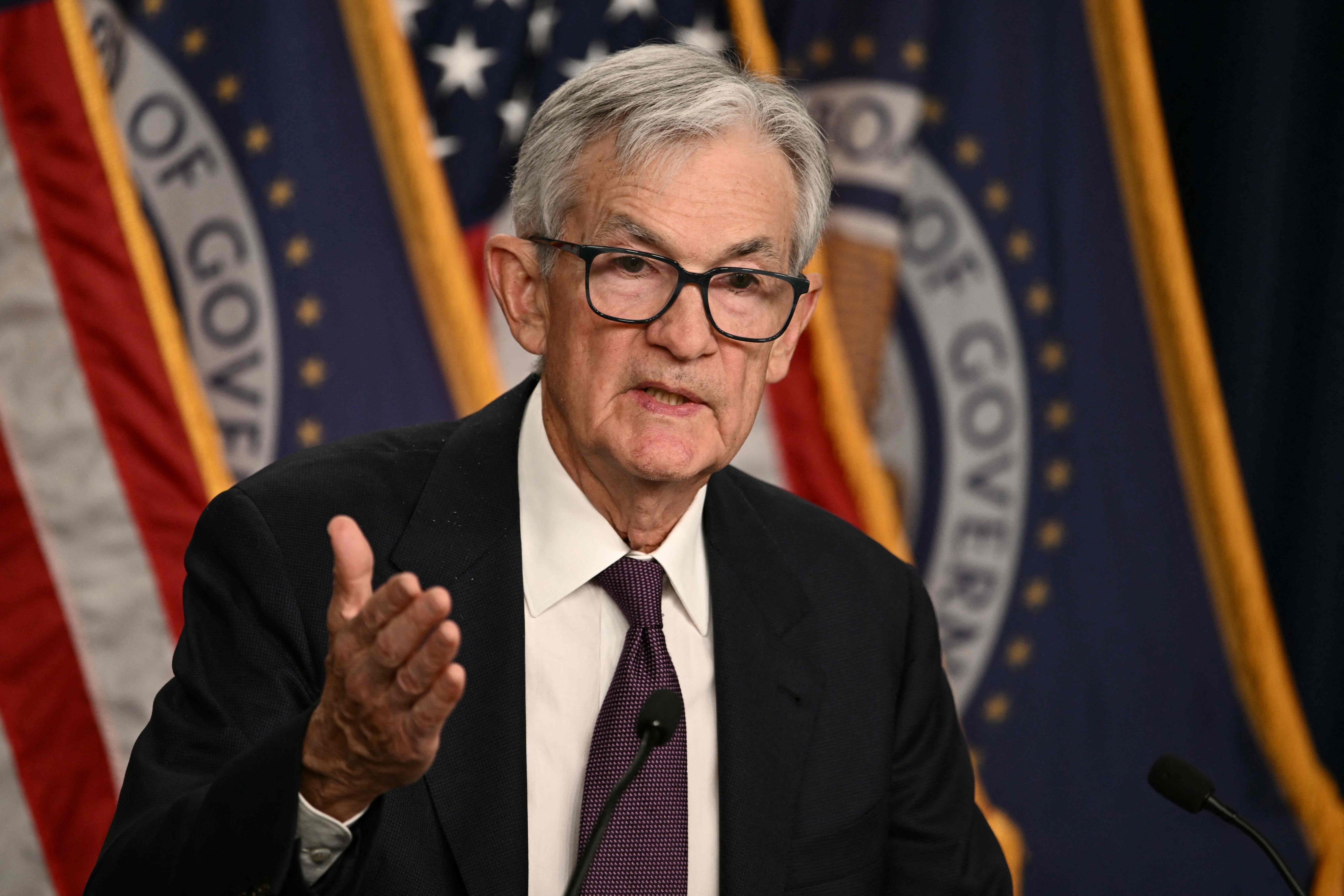 US Federal Reserve Chair Jerome Powell speaks during a press conference following the Federal Open Market Committee meeting at the Federal Reserve Board Building in Washington, DC, on March 18. Photo: AFP