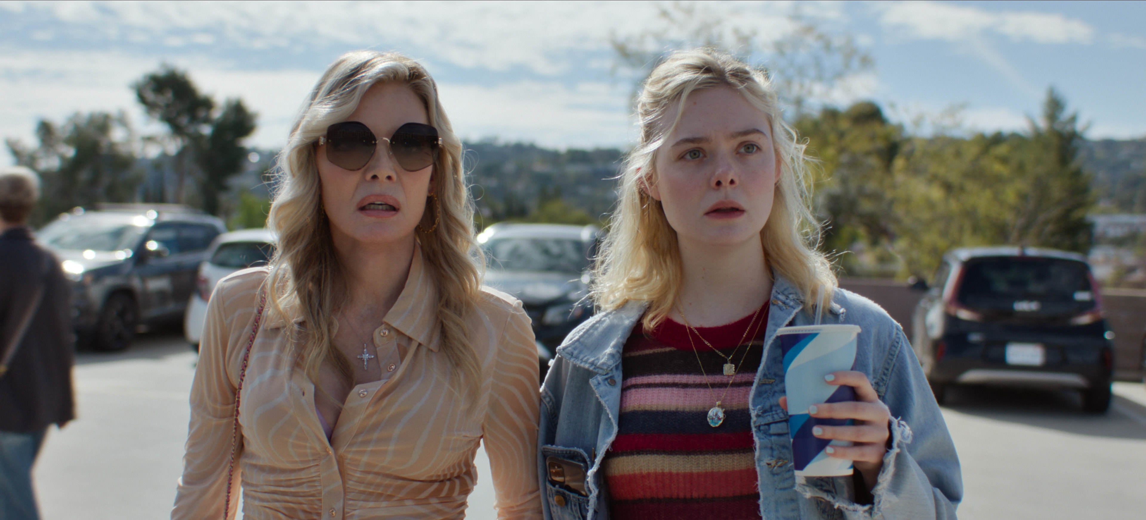 Michelle Pfeiffer (left) and Elle Fanning in a still from Margo’s Got Money Troubles. Photo: Apple TV