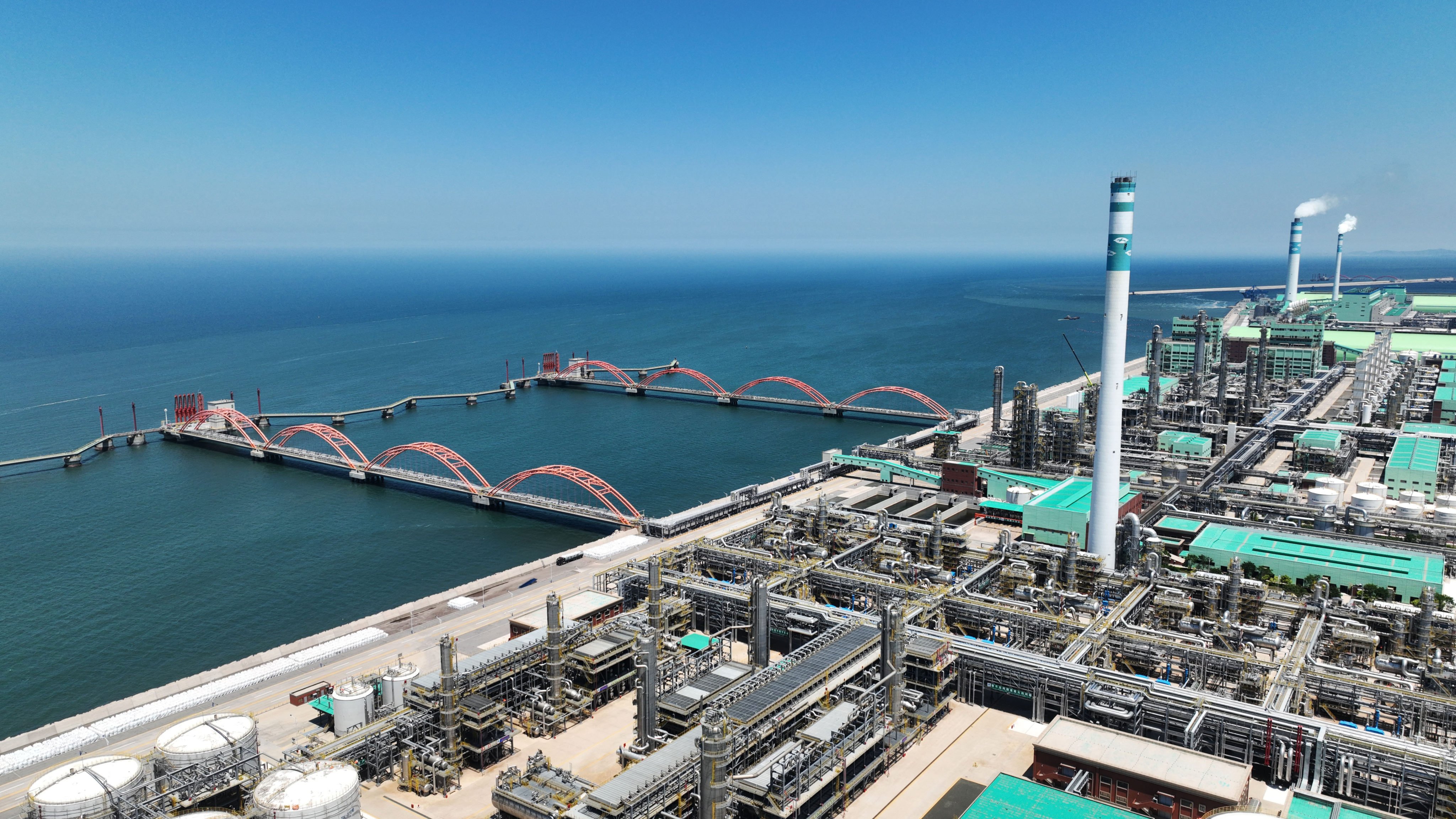 A Hengli Group petrochemical industrial park is seen in China’s Dalian in June 2024. Photo: Xinhua