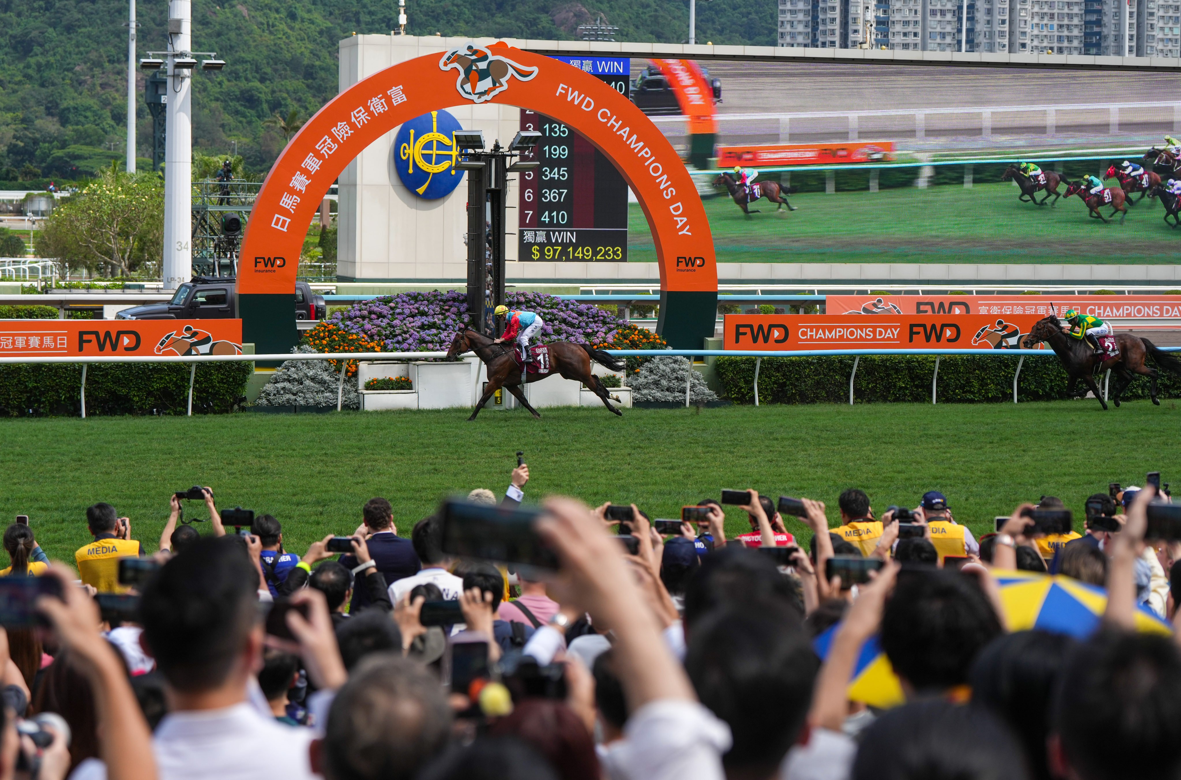 Ka Ying Rising, the world’s highest-rated sprinter, knocked 0.02 seconds off his own previous mark at FWD Champions Day. Photo: Sam Tsang