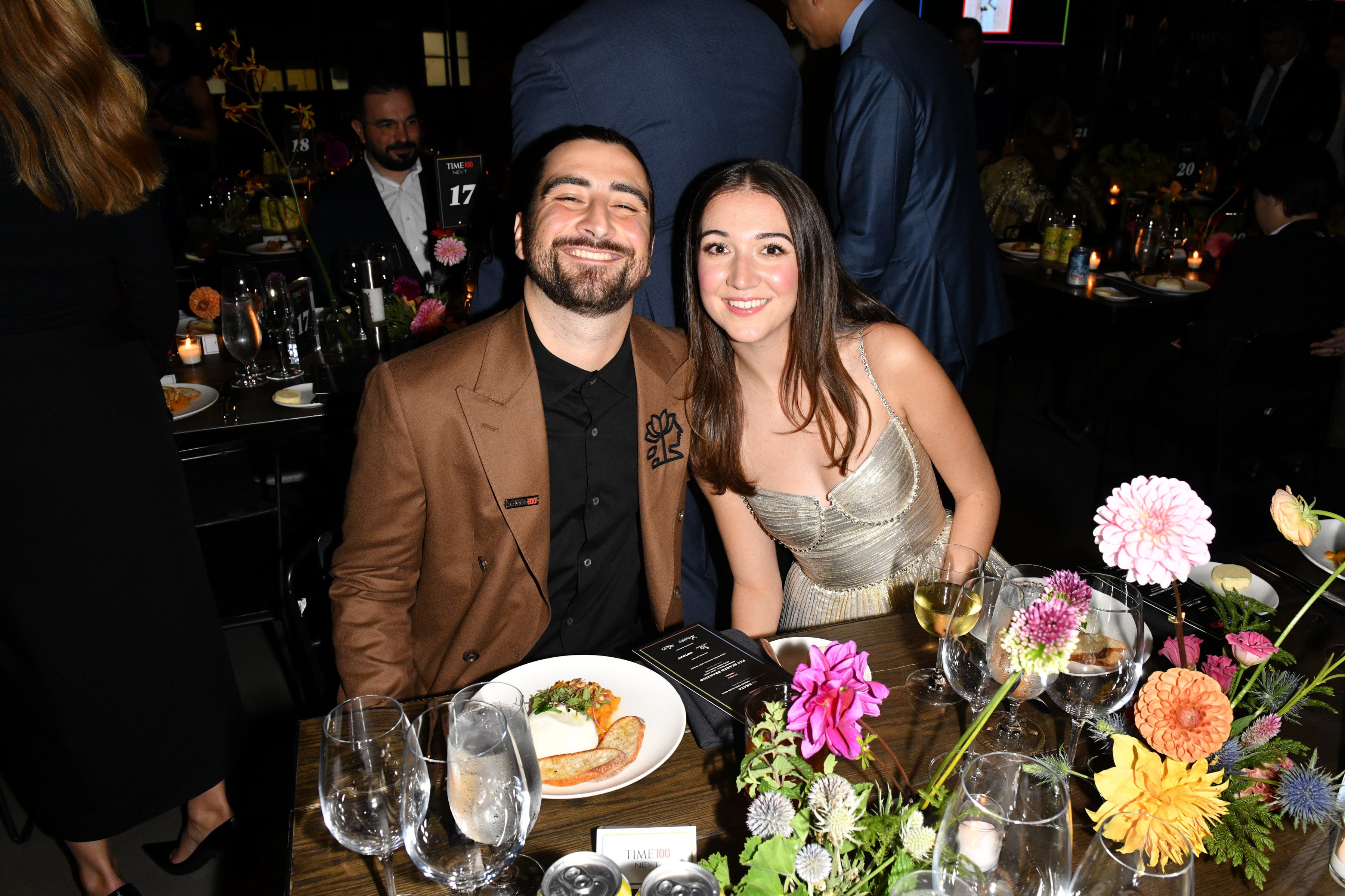 Noah Kahan and his partner Brenna Nolan at the 2023 TIME100 Next event in New York City. Photo: Getty Images