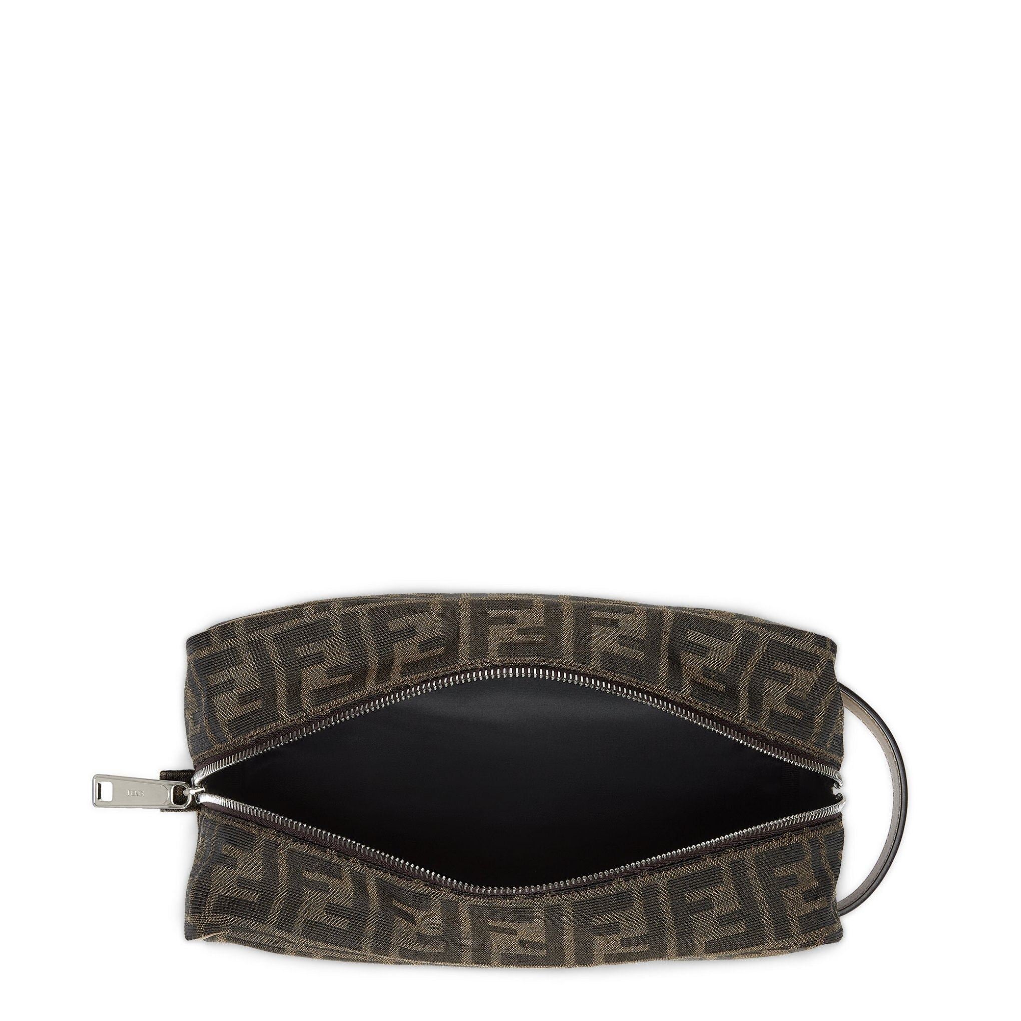 Fendi’s Small FF Jacquard toiletry case keeps all your beauty or grooming products handy. Photo: Handout