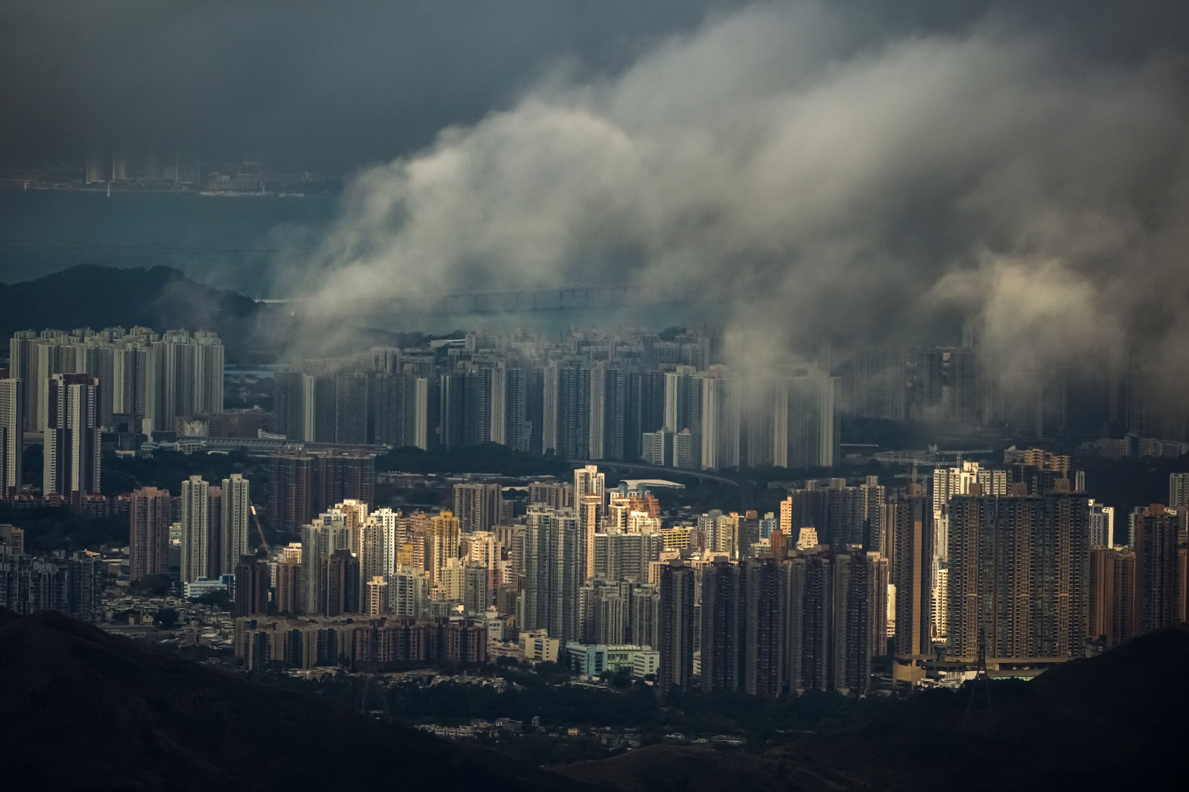 As a thick fog gathered over Yuen Long, Hong Kong’s property prices rose by 1.4 per cent in the first quarter of 2026 and rents grew for the fifth month in a row. Photo: Eugene Lee