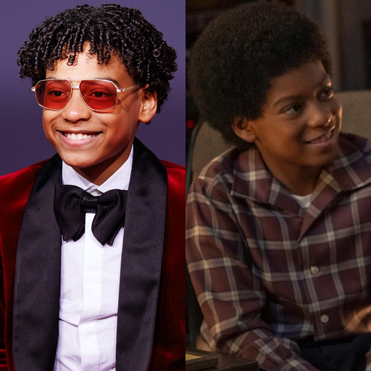 Juliano Valdi plays Young Michael Jackson in the new biopic Michael. Photos: EPA, Handout