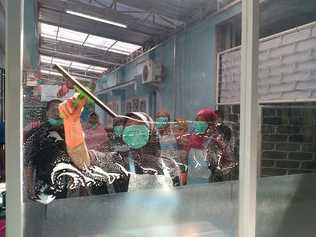 Domestic workers undergo skills training in Indonesia. Photo: International Labour Organization