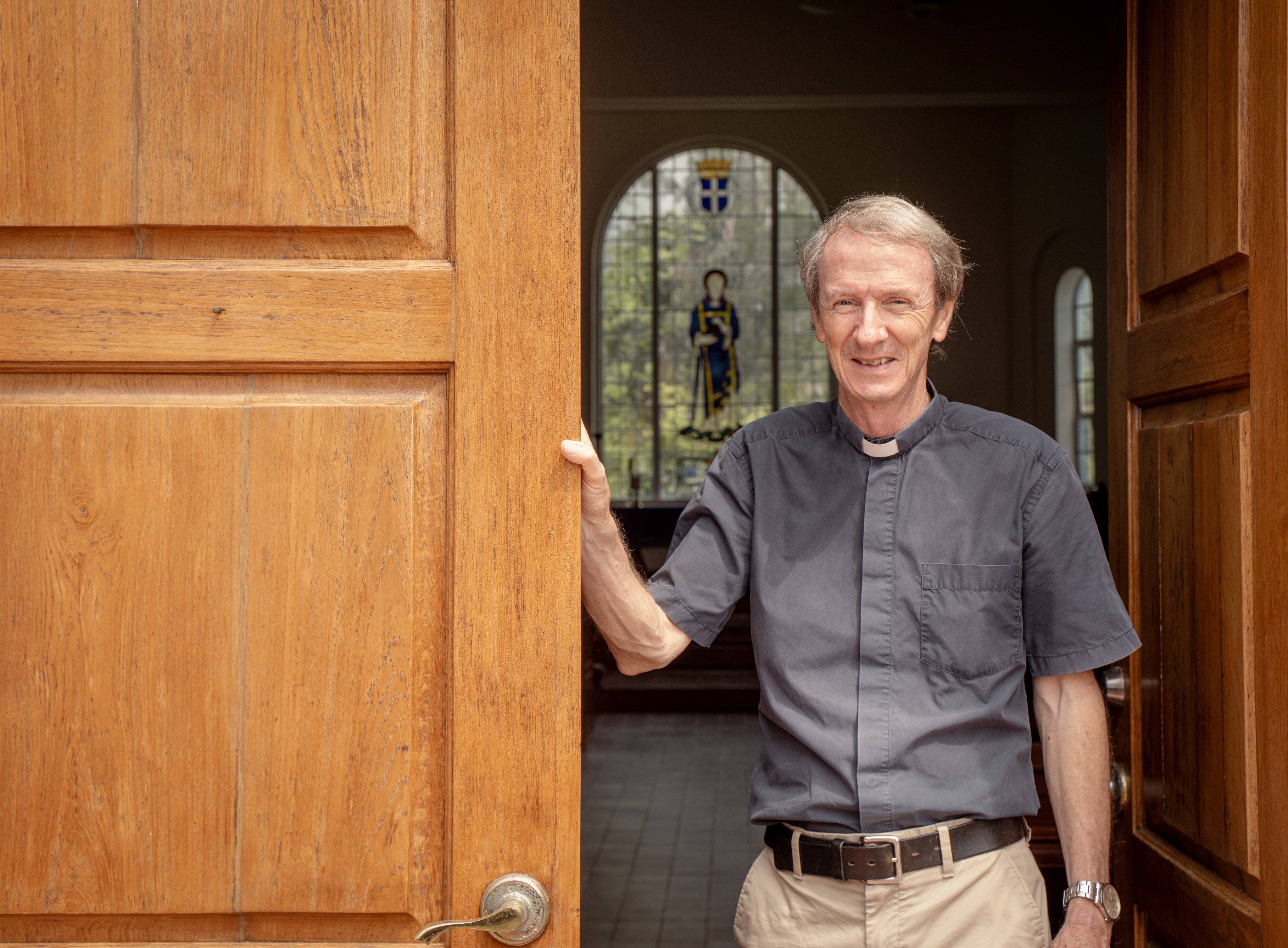 The Reverend Will Newman, chaplain of Hong Kong’s St John’s Cathedral and priest-in-charge of St Stephen’s Chapel, in Hong Kong's Stanley district. Photo: Alexander Mak