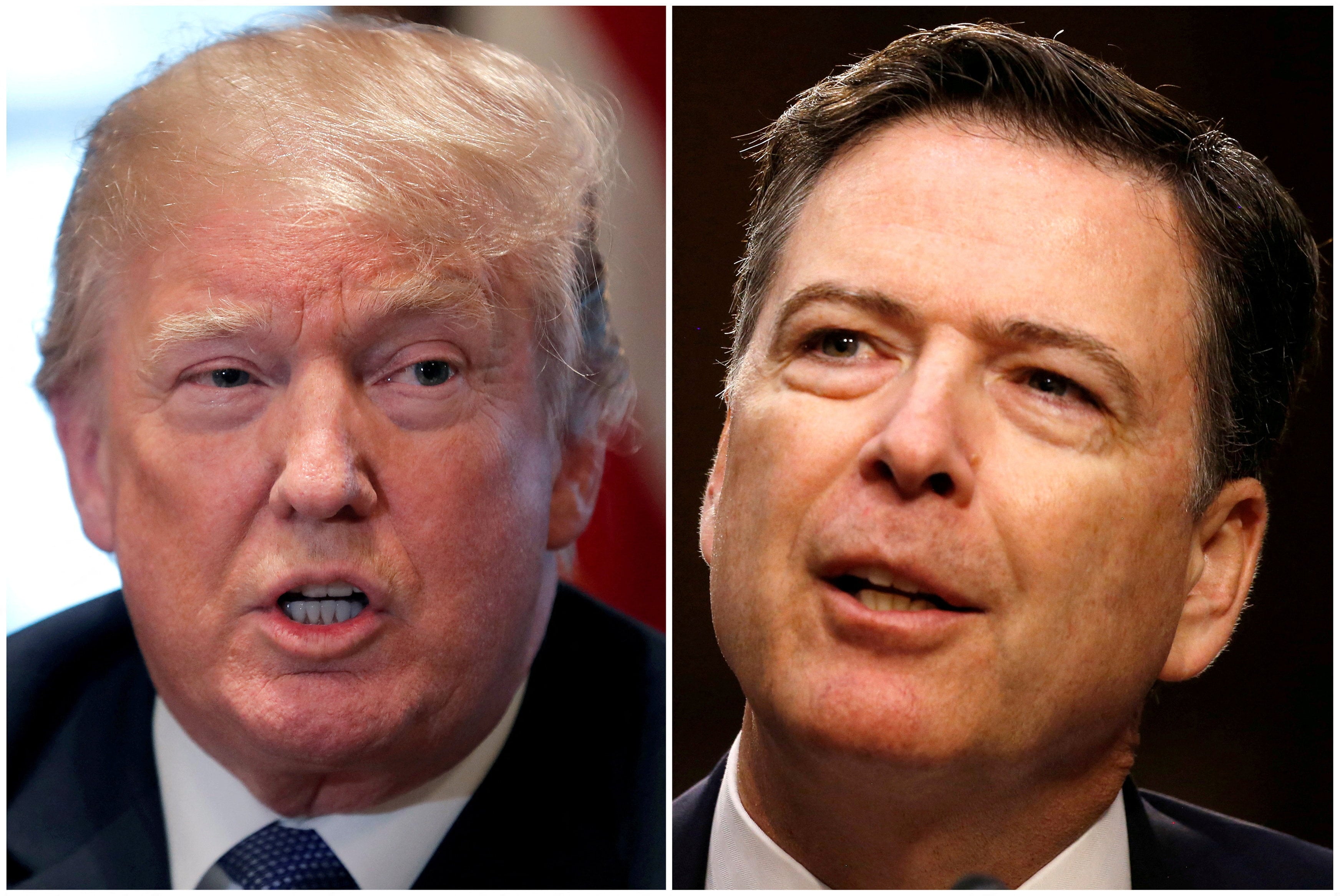 Former FBI director James Comey has been charged with making threats to harm US President Donald Trump. Photo: Reuters