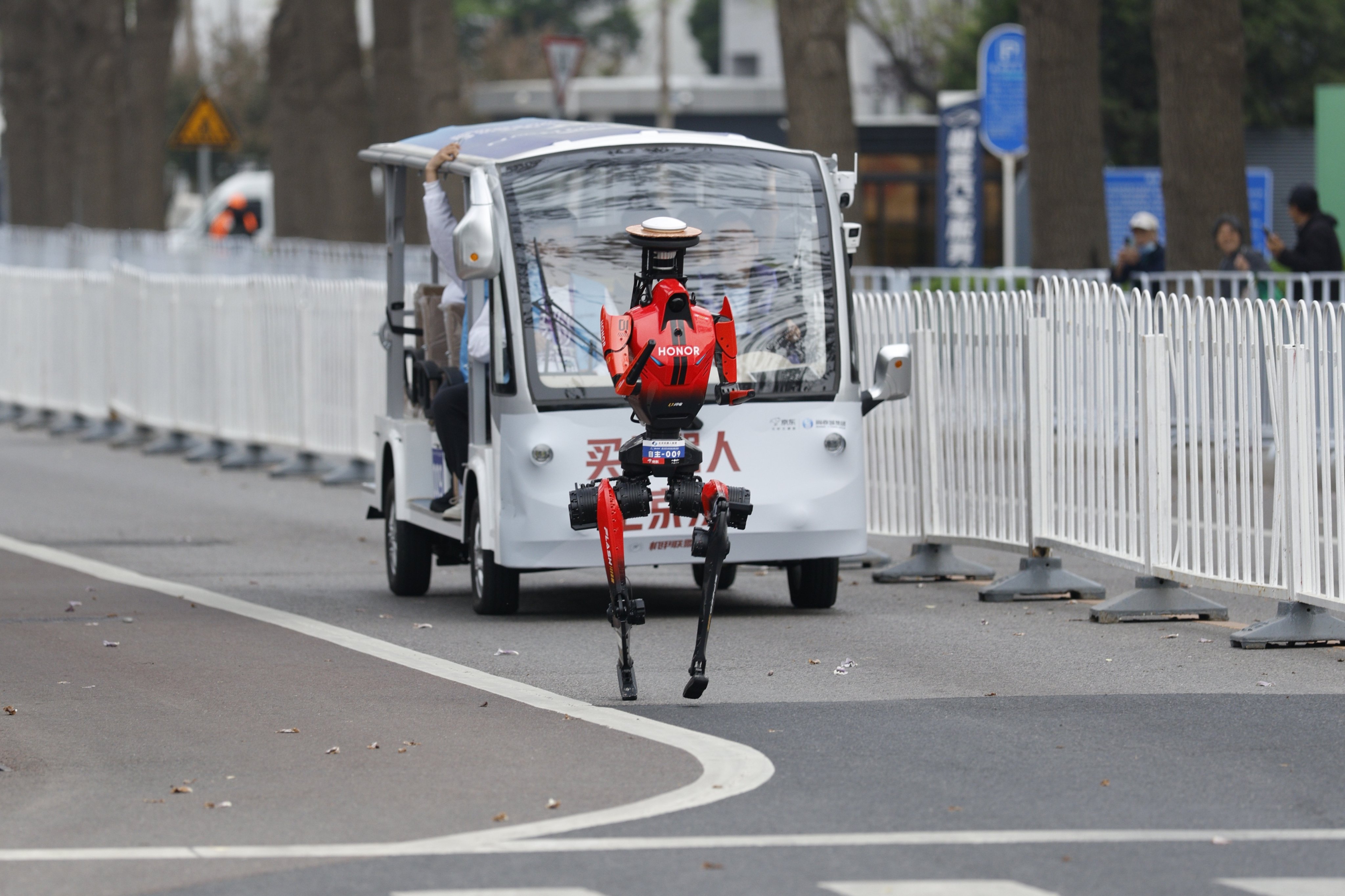 Shandian is a humanoid robot that won a half-marathon in Beijing. Photo: EPA