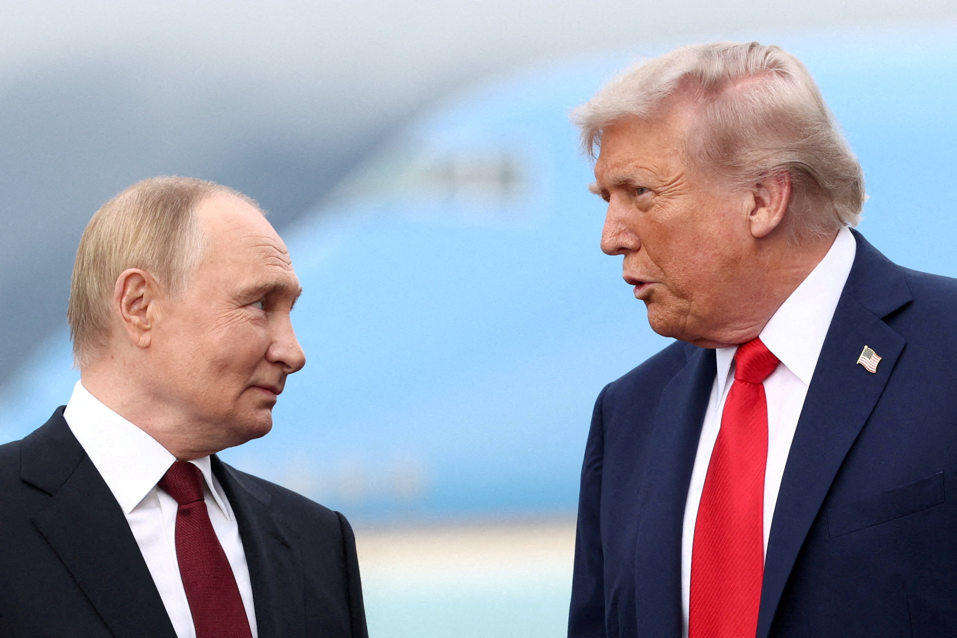 US President Donald Trump (right) with Russian President Vladimir Putin in Anchorage, Alaska, in August 2025. Photo: Reuters