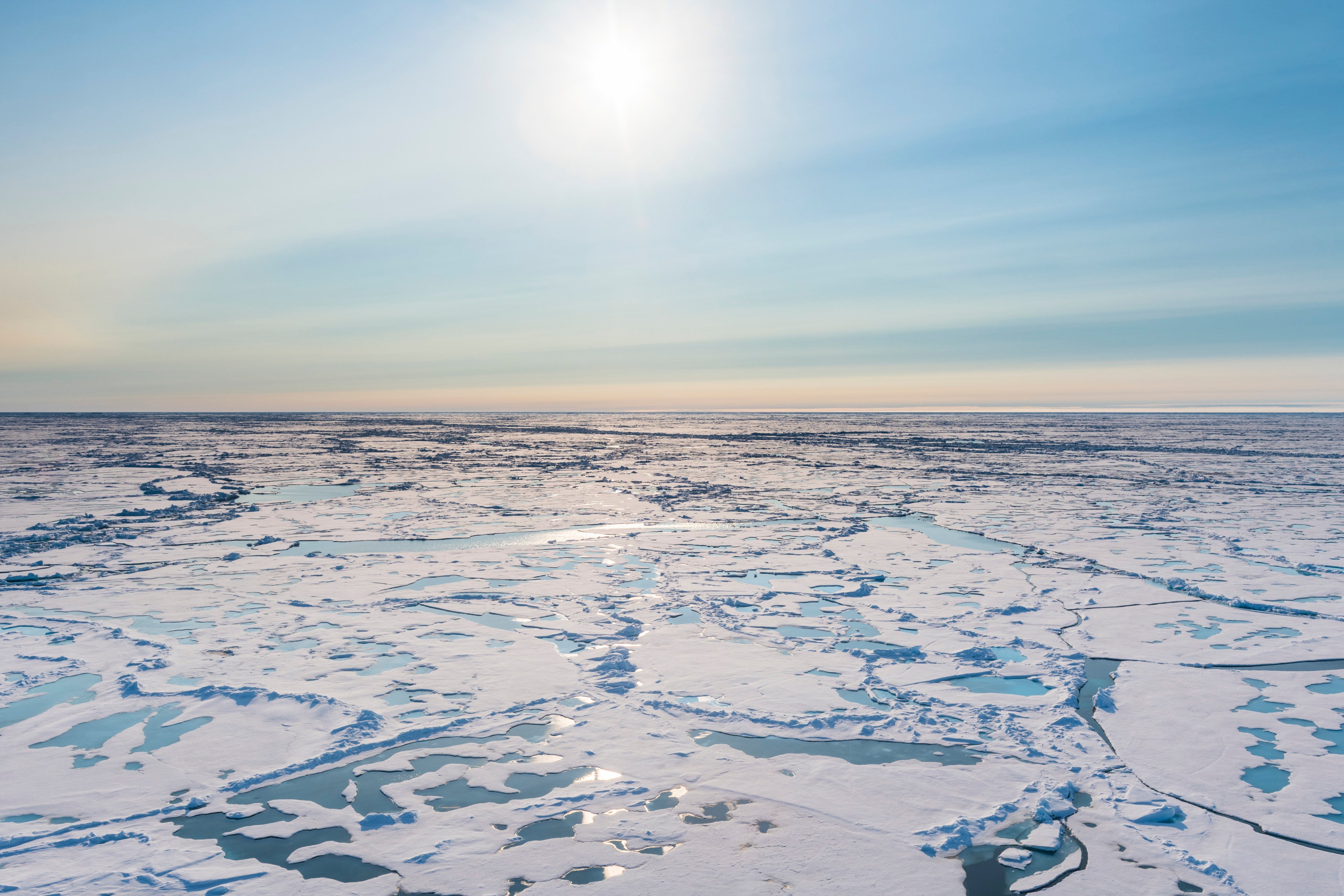 Melting ice on the North Pole in the Arctic. Photo: Getty Images