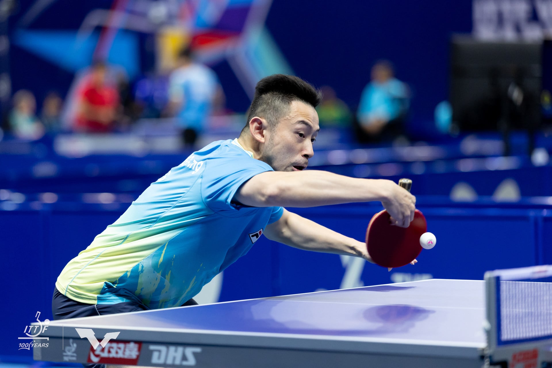 Hong Kong strategically picked the matches Wong Chun-ting, here in action on Thursday, played in to give the younger players the chance to compete. Photo: ITTF