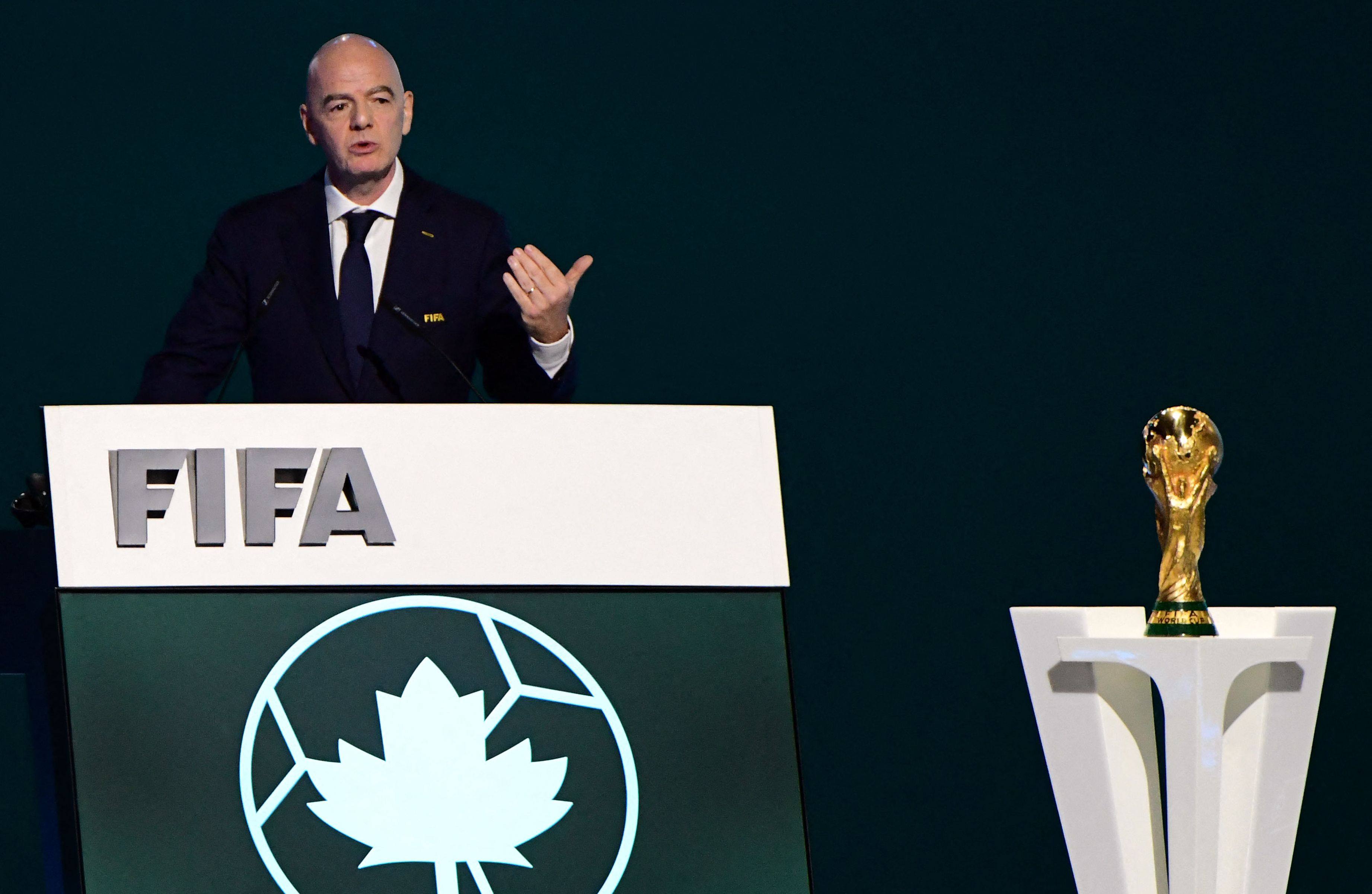 Fifa President Gianni Infantino reiterated that Iran will play their World Cup games in the United States as scheduled at the 76th Fifa Congress. Photo: AFP