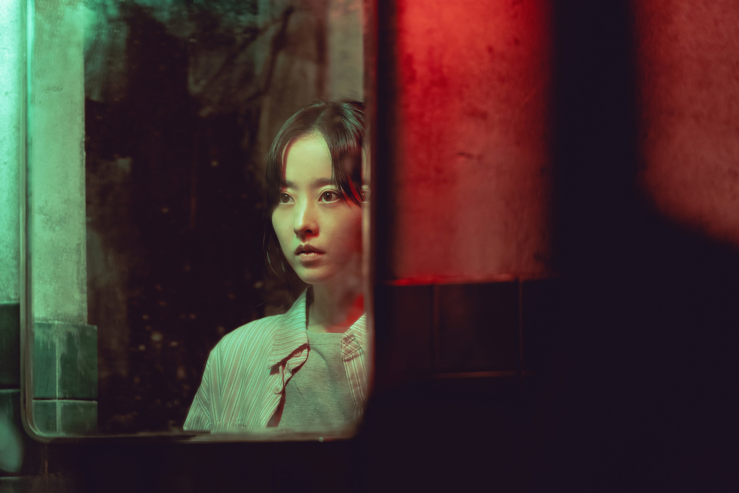 Park Bo-young as security scanner operator Kim Hee-joo in a still from Gold Land, Disney+’s latest Korean drama series. Photo: Disney+