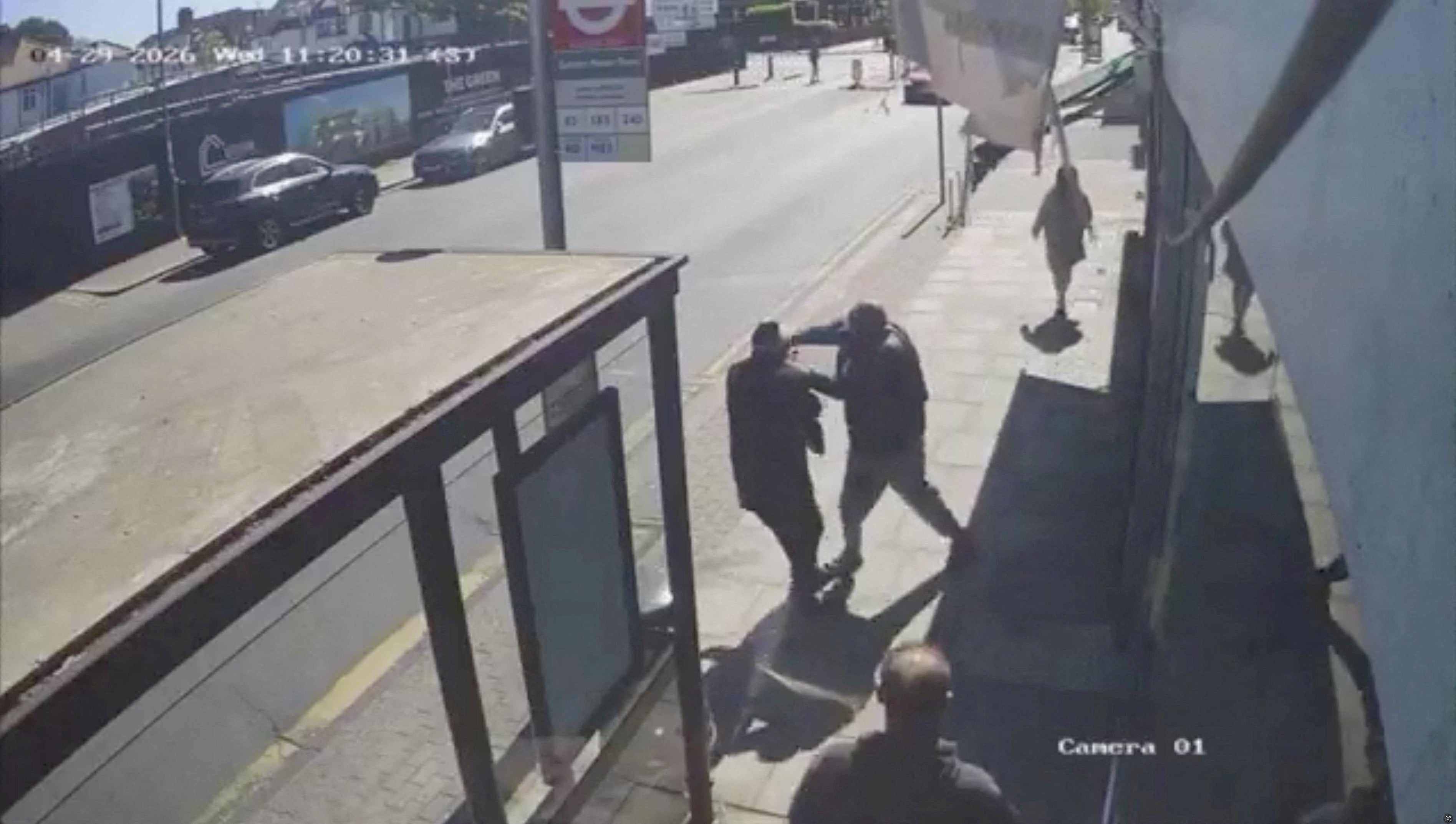 CCTV captures the moment a Jewish man is stabbed in Golders Green, London. Photo: Reuters