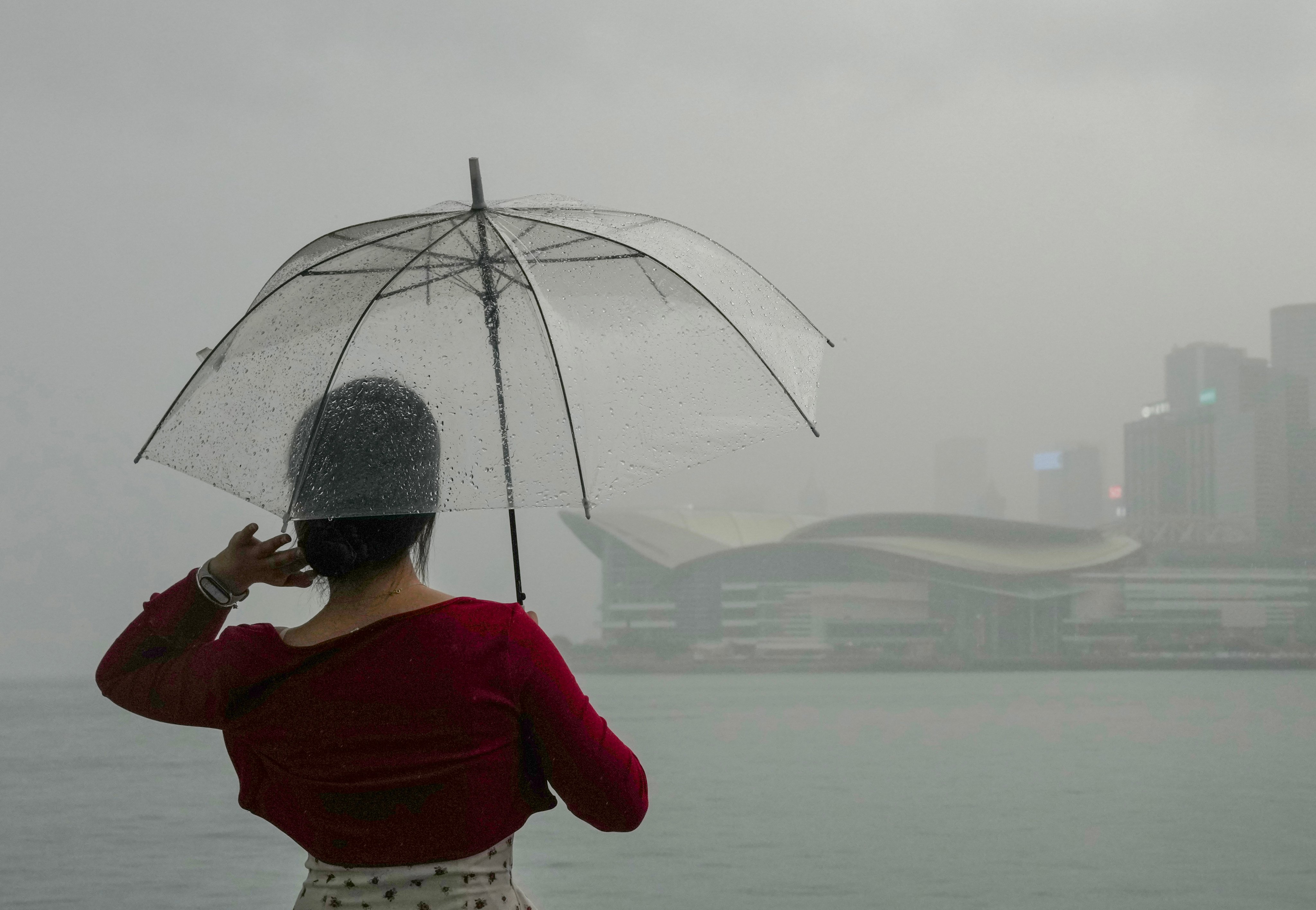 Grey clouds over Victoria Harbour in April. Photo: Karma Lo