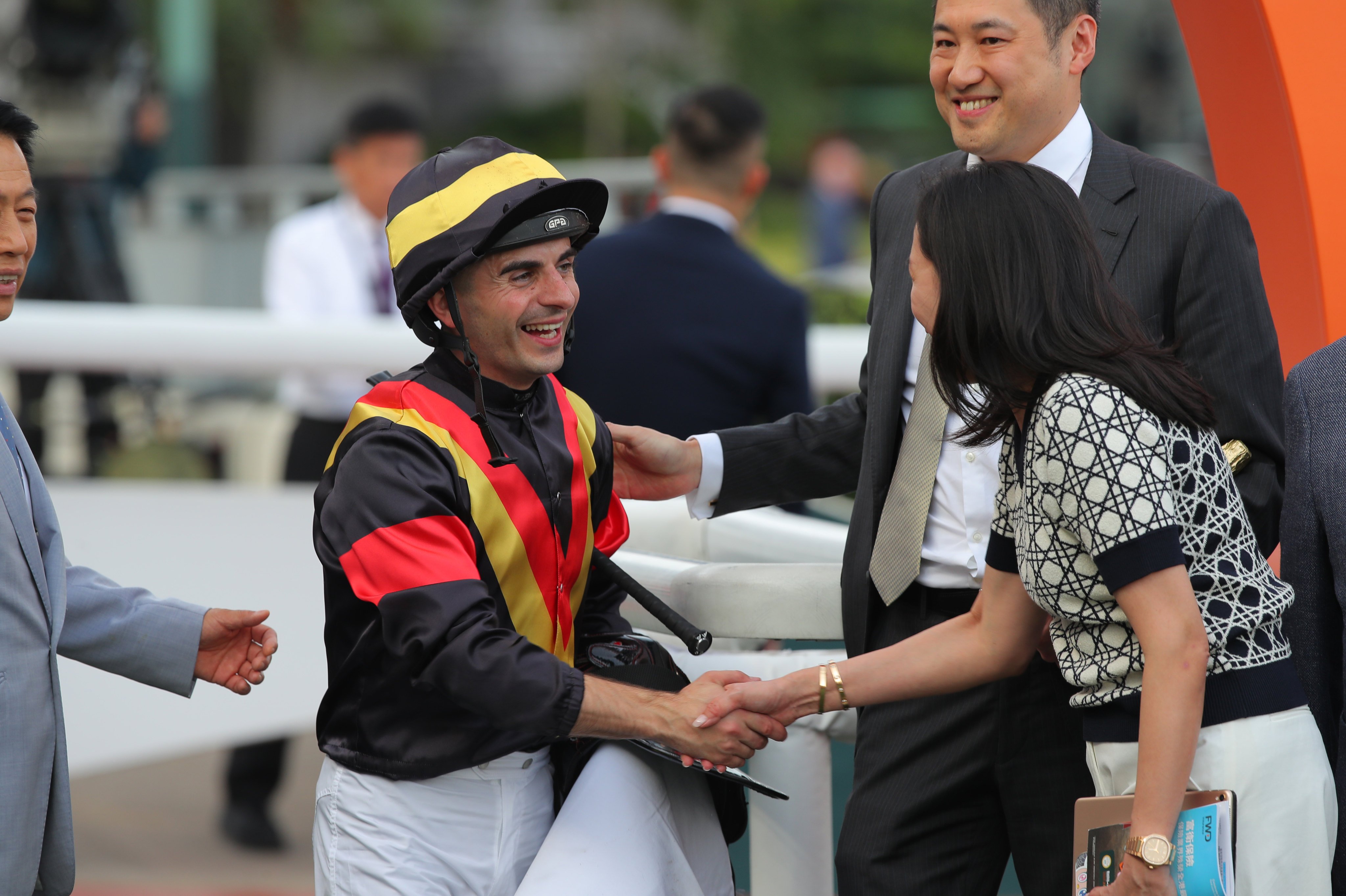 Andrea Atzeni celebrates a Sha Tin winner. Photos: Kenneth Chan