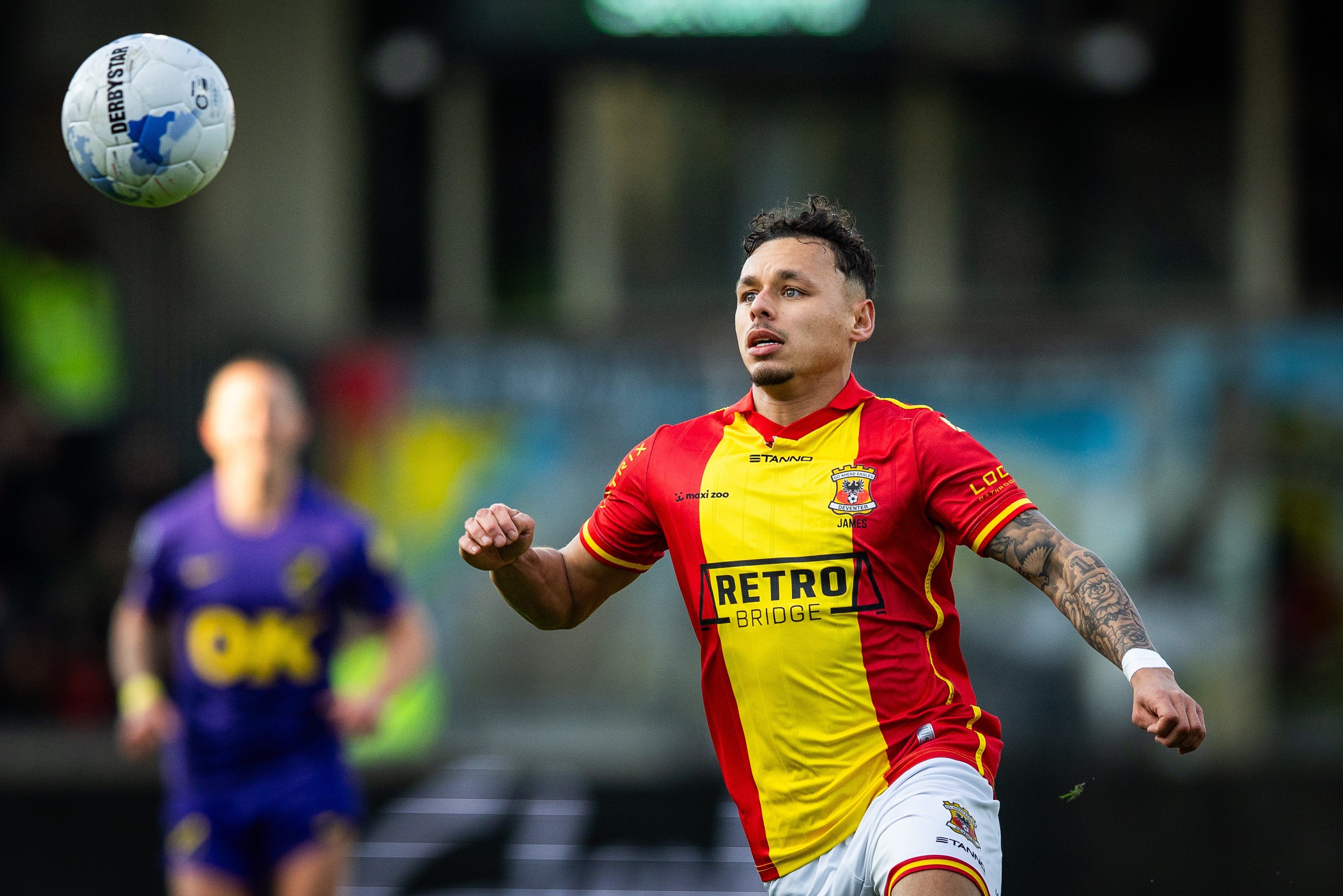 Dean James of Go Ahead Eagles chase the ball during his side’s Dutch Eredivisie match against NAC Breda. Photo: Getty Images