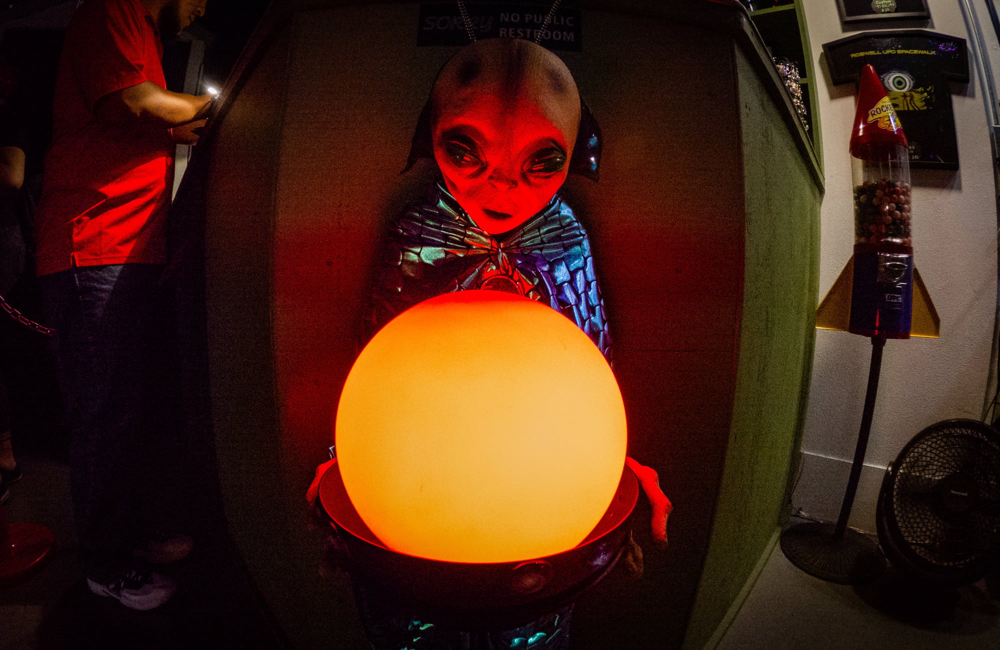 An alien decoration is displayed at the UFO Festival in Roswell, New Mexico. Photo: Roswell UFO Festival