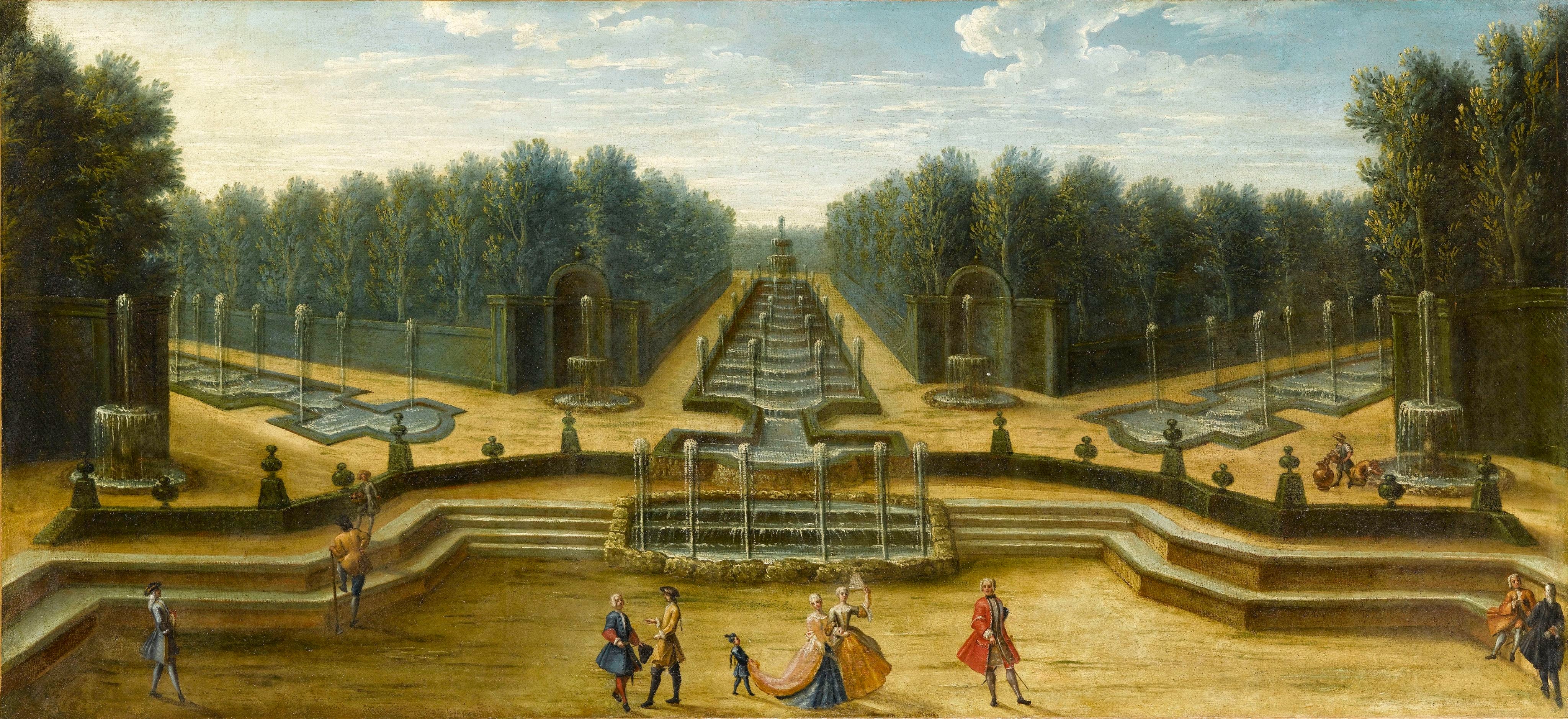 The Water Theatre (c. 1700) by anonymous is one of the artworks on loan from the Palace of Versailles in “Blooming: The Art of Gardens in East and West” at the Hong Kong Museum of Art. Photo: Collection of the Palace of Versailles