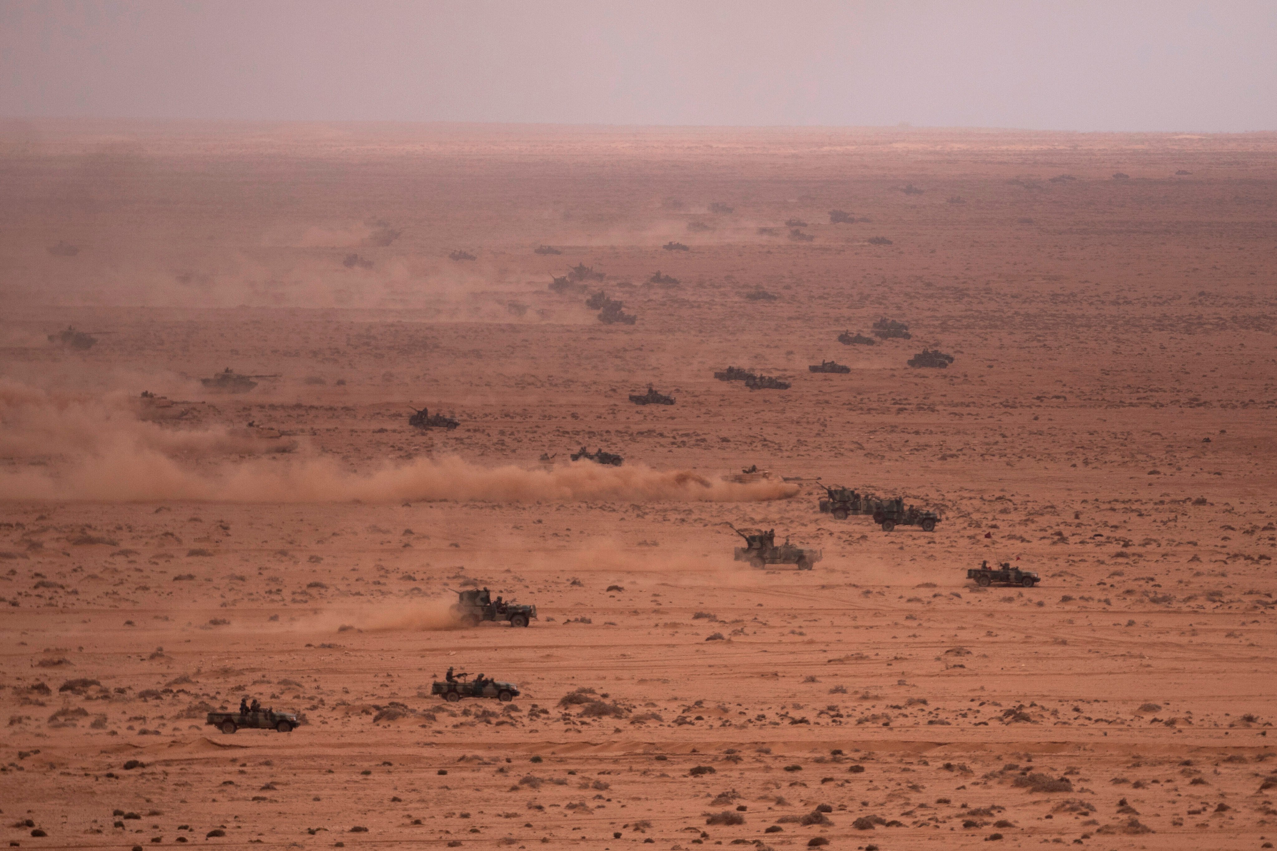 US and Moroccan military vehicles during the 2024 African Lion exercise. Photo: AP