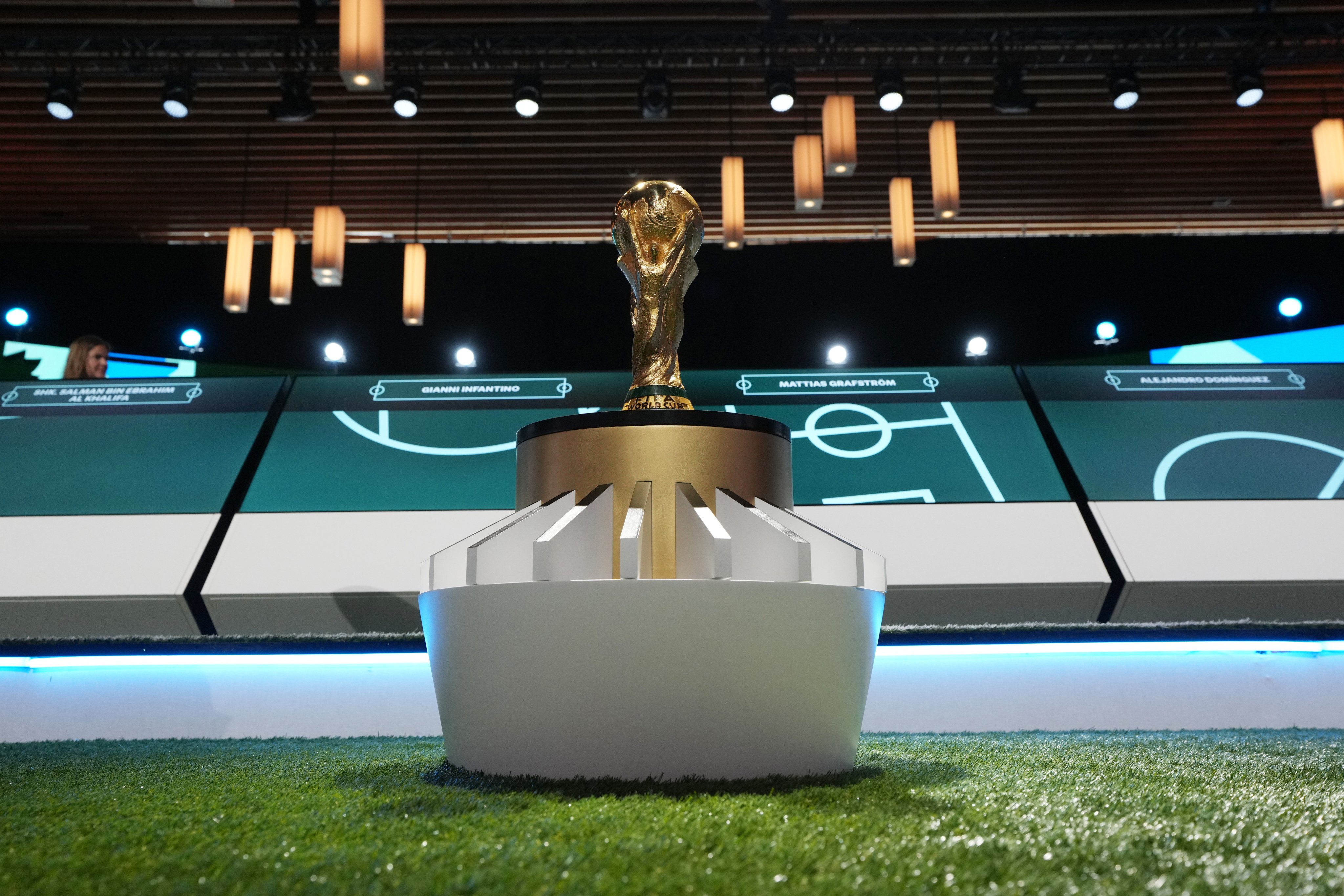 The Fifa World Cup Trophy on display during the Fifa Congress in Vancouver, Canada, last week. Photo: EPA