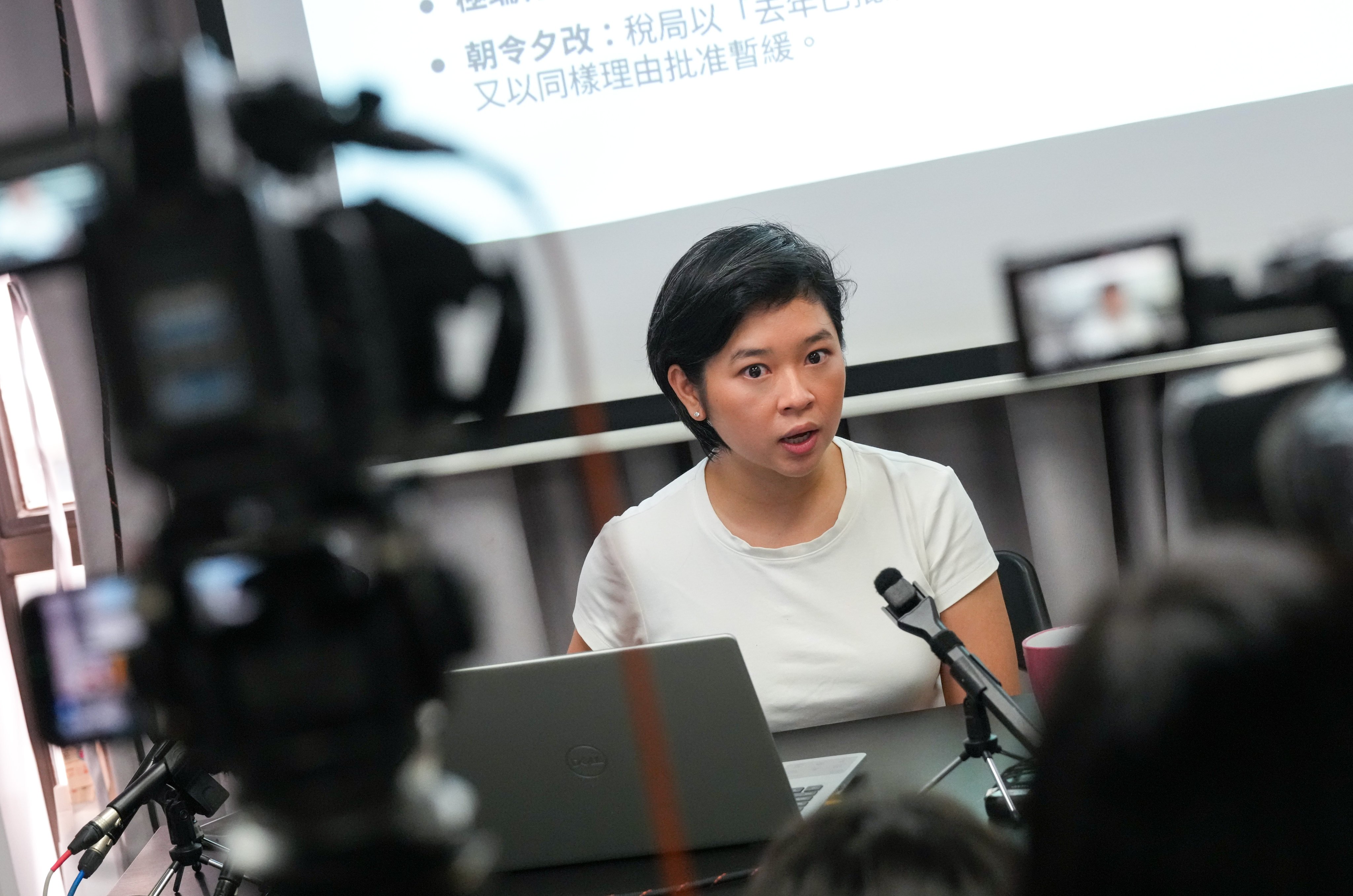 Selina Cheng, chairwoman of the Hong Kong Journalists Association, has criticised the Inland Revenue Department's investigations into media outlets. Photo: Jelly Tse