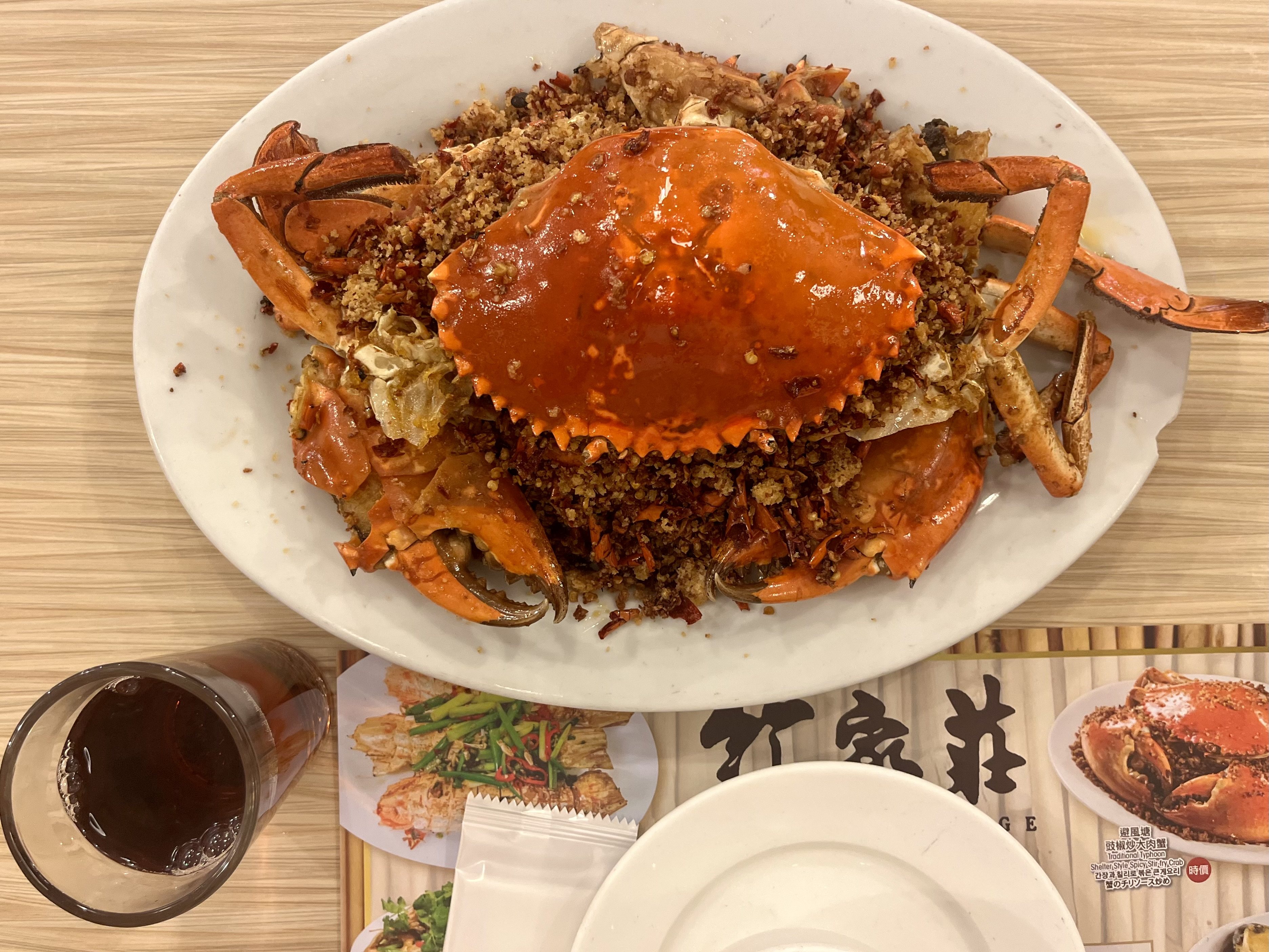 Typhoon shelter crab at Bamboo Village restaurant in Hong Kong. Overcooking seafood is common, but Chinese methods, like stir-frying and steaming, preserve delicate flavours. Photo: Kylie Knott