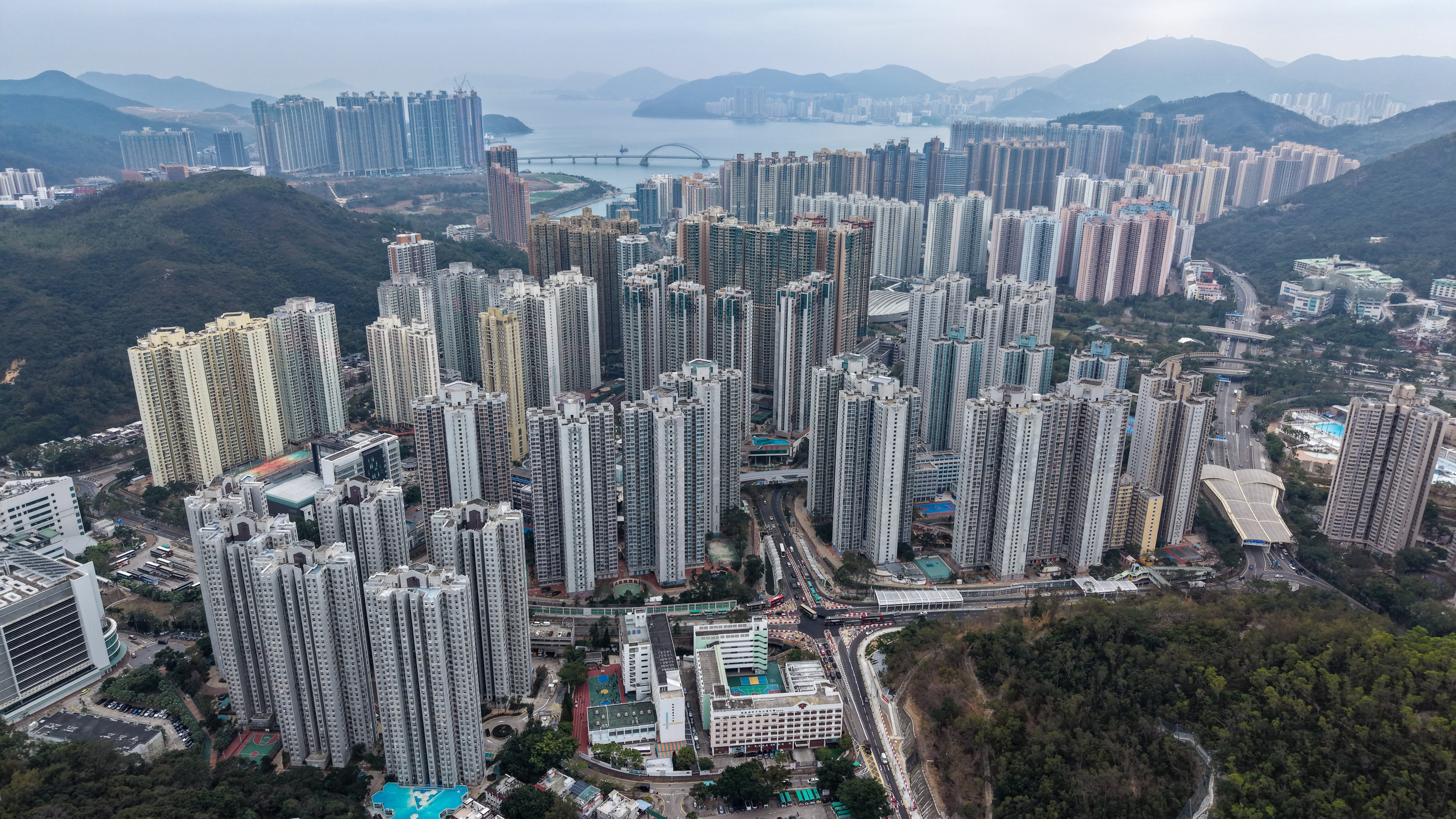 An aerial view of housing in Tseung Kwan O, February 12, 2026. Photo: Sam Tsang