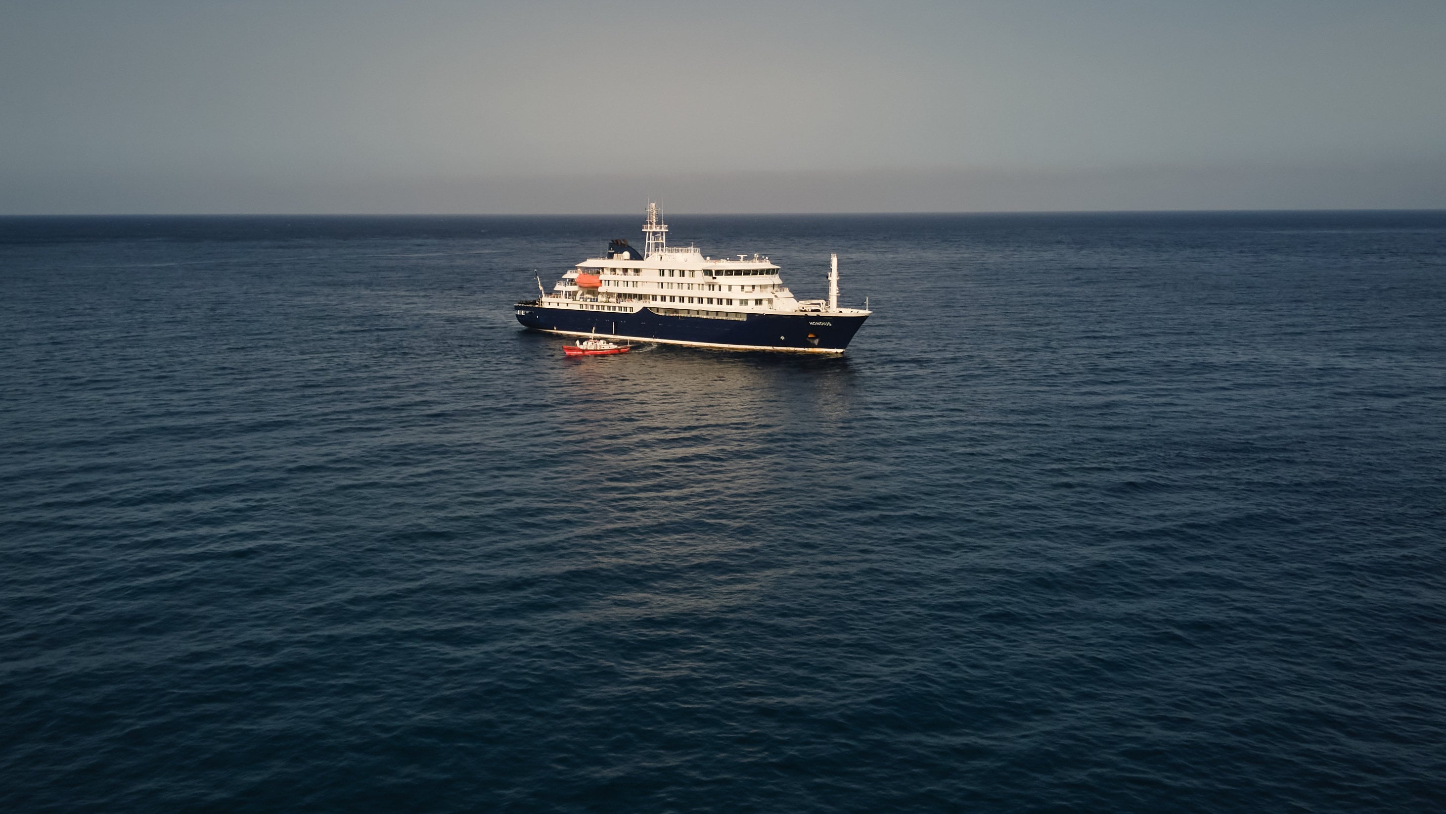 The MV Hondius anchored off Cabo Verde. Photo: AP