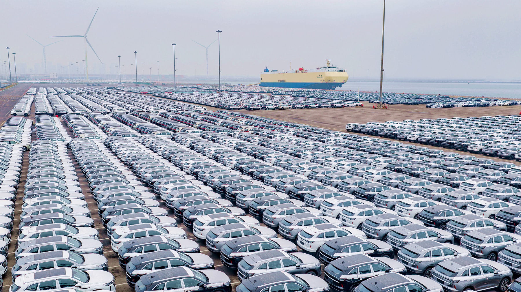 The volume of Chinese-made vehicles heading to Europe lies at the heart of EU concerns over industrial overcapacity. Photo: Xinhua