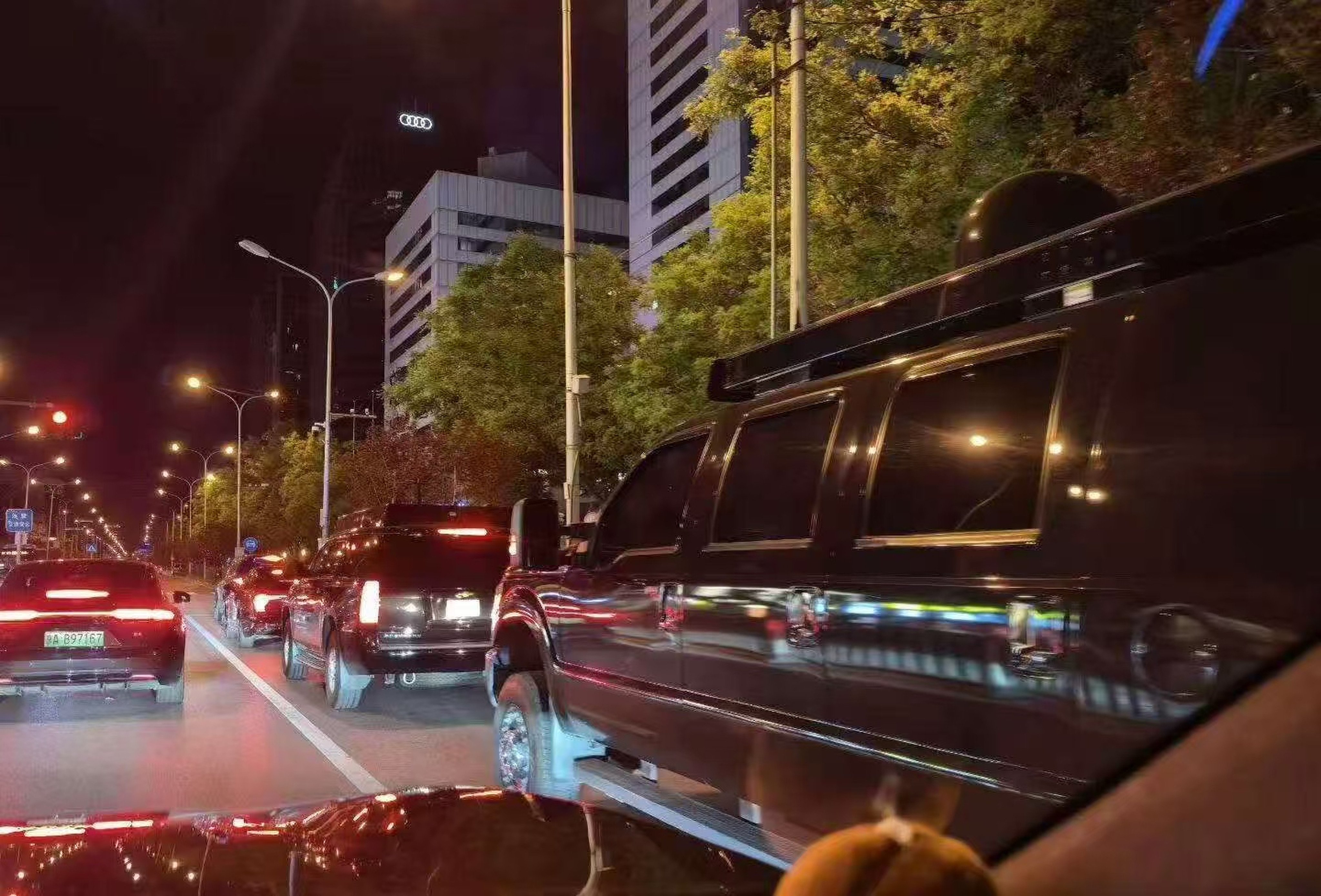 SUVs with tinted windows and US government plates have been spotted on a Beijing highway in a sign that security is building up for next week’s China-US leadership summit. Photo: Handout