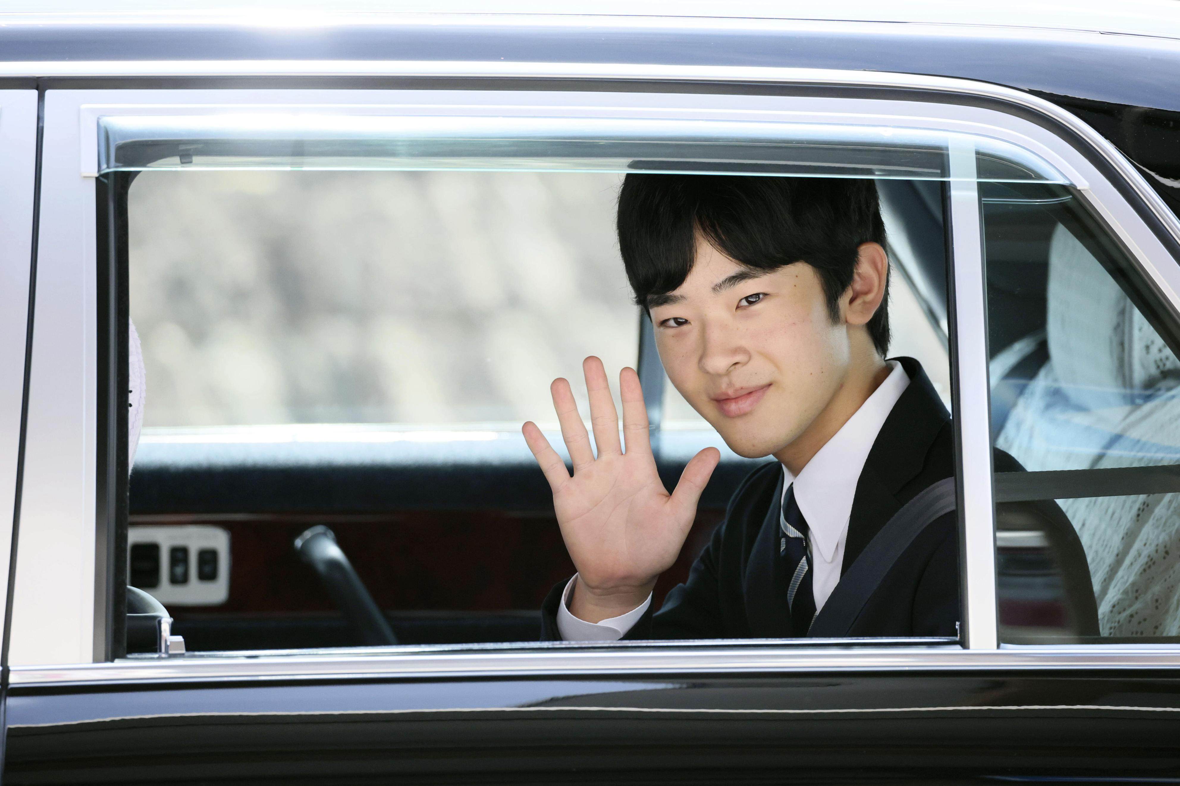 Japan’s Prince Hisahito during a visit to Nara prefecture in September 2025. The 19-year-old is behind his father in line for the throne. Photo: Kyodo