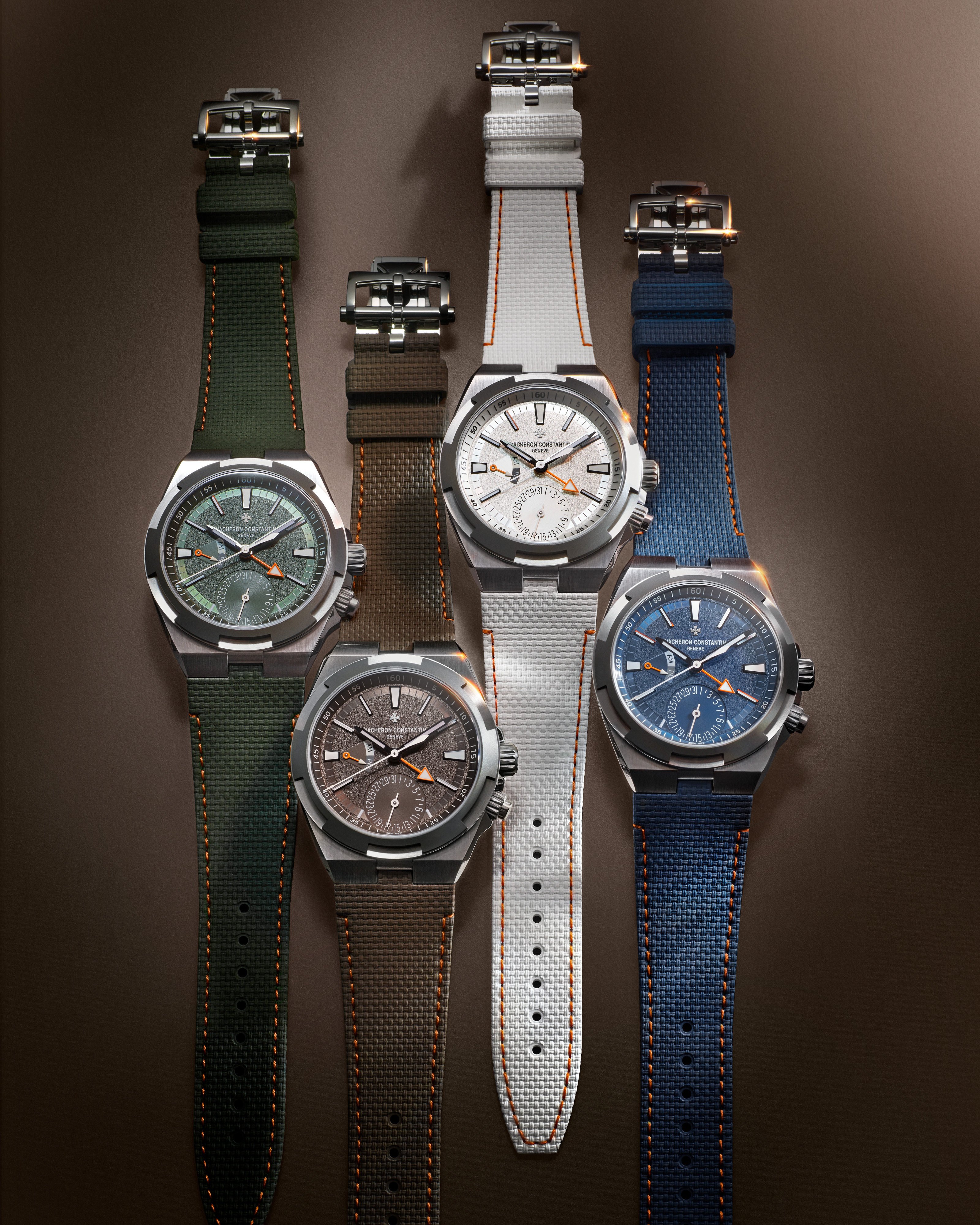 The Vacheron Constantin Overseas Dual Time Cardinal Points comes in four dial colours, representing the four points of the compass. Photo: Handout