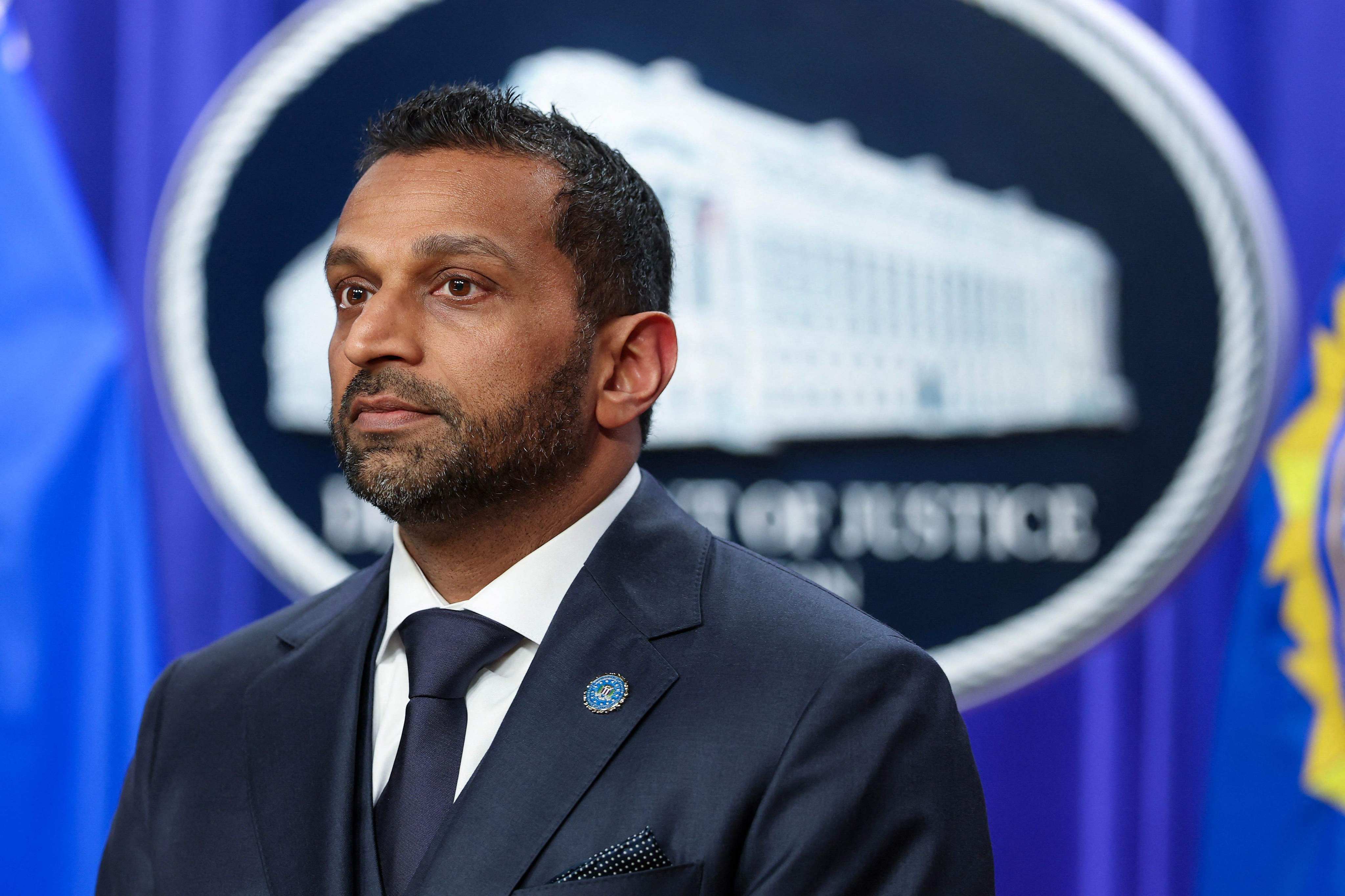 FBI Director Kash Patel listens at a press conference in Washington in April. Photo: AFP
