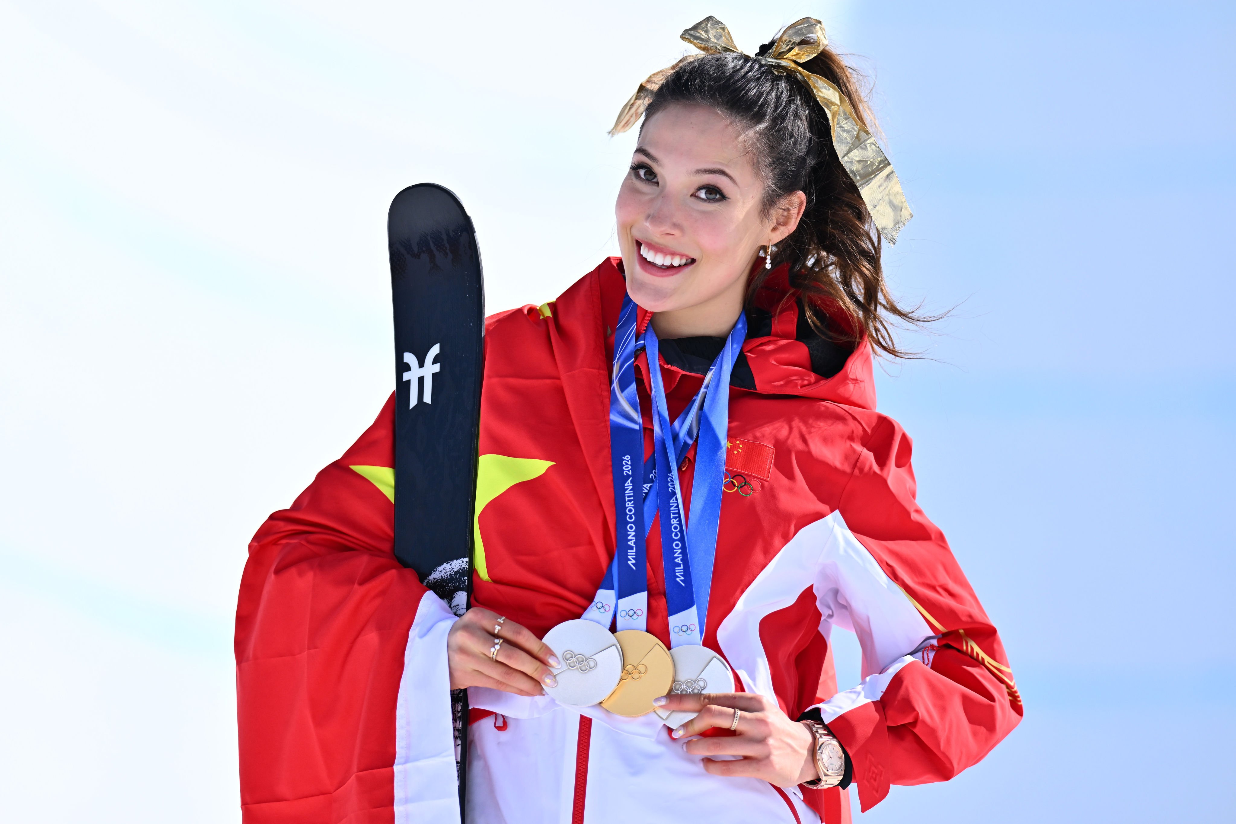 Eileen Gu found herself the subject of much media attention at this year’s Winter Olympics. Photo: Xinhua