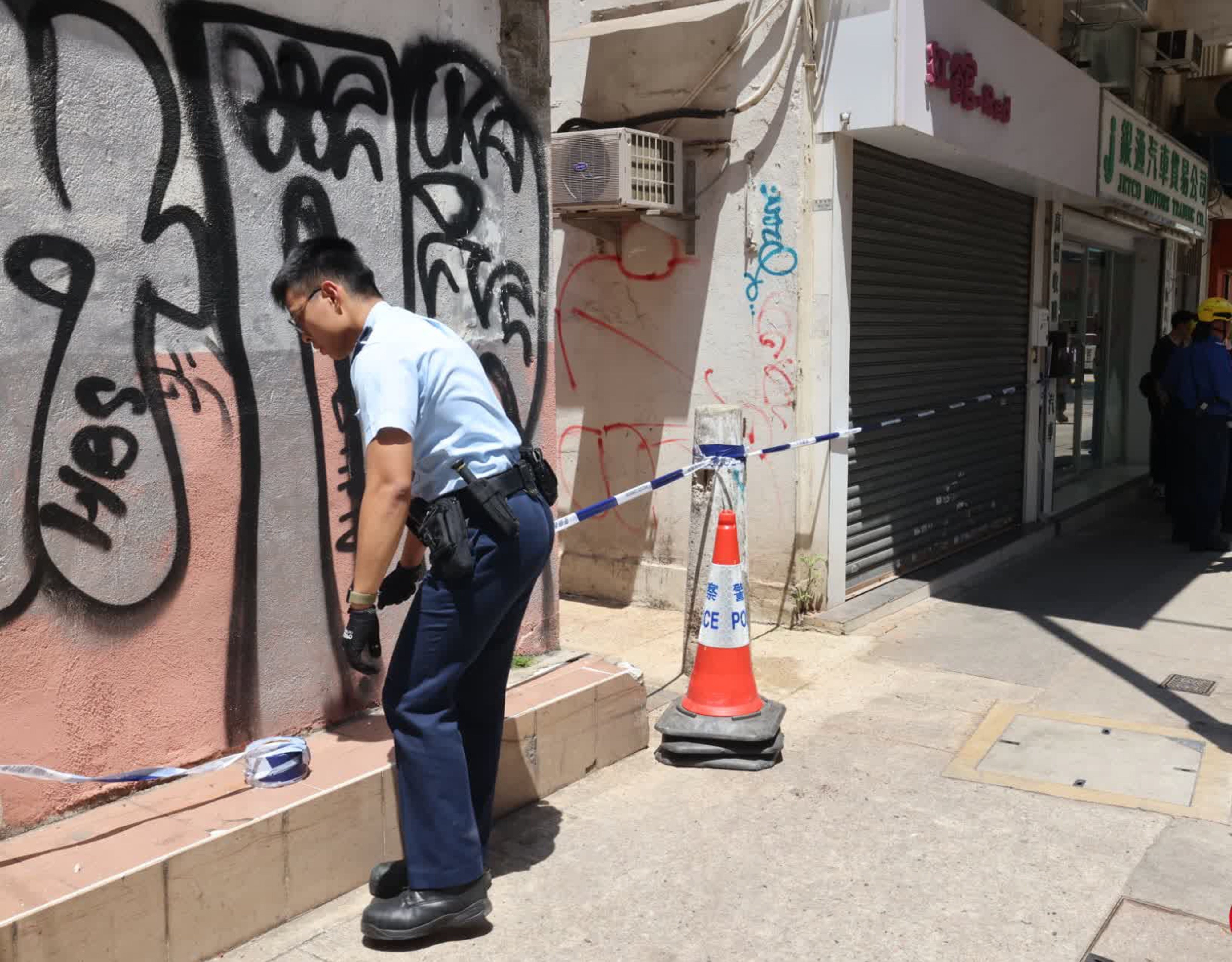 Police cordon off the scene of the accident. Photo: Handout