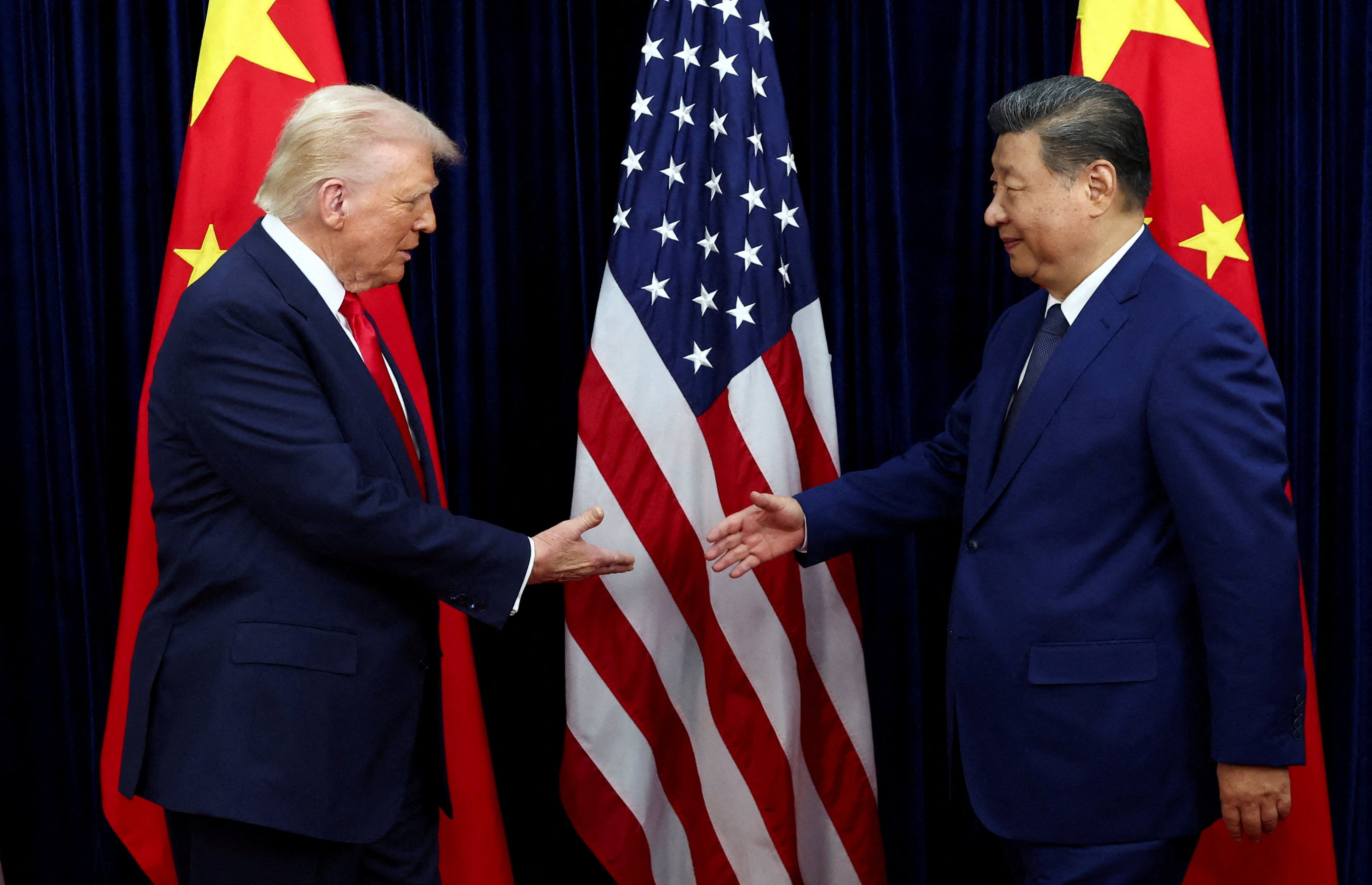 US President Donald Trump and Chinese President Xi Jinping in Busan, South Korea, last October. Photo: Reuters