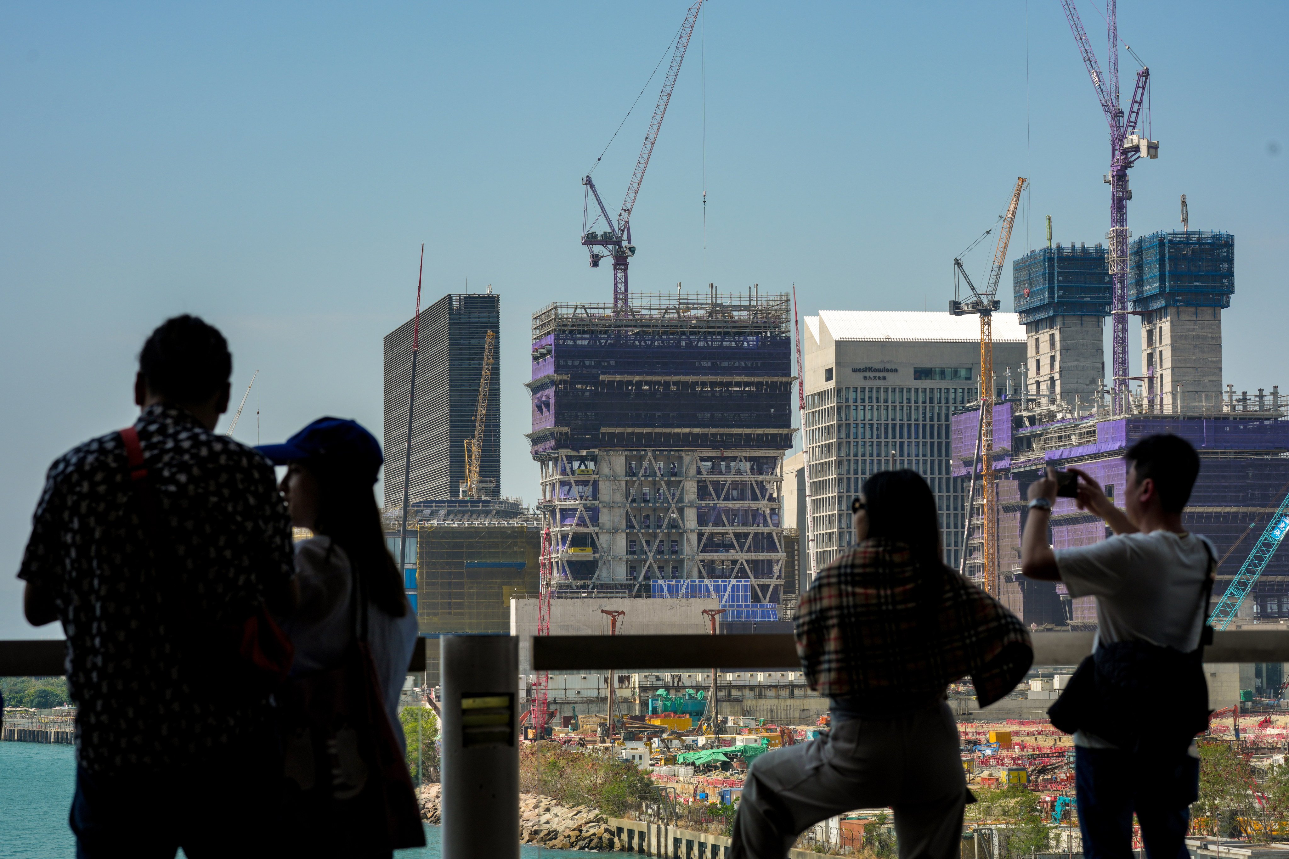 Construction at the Lyric Theatre Complex and Artist Square Towers, West Kowloon Cultural District. Photo: Jelly Tse