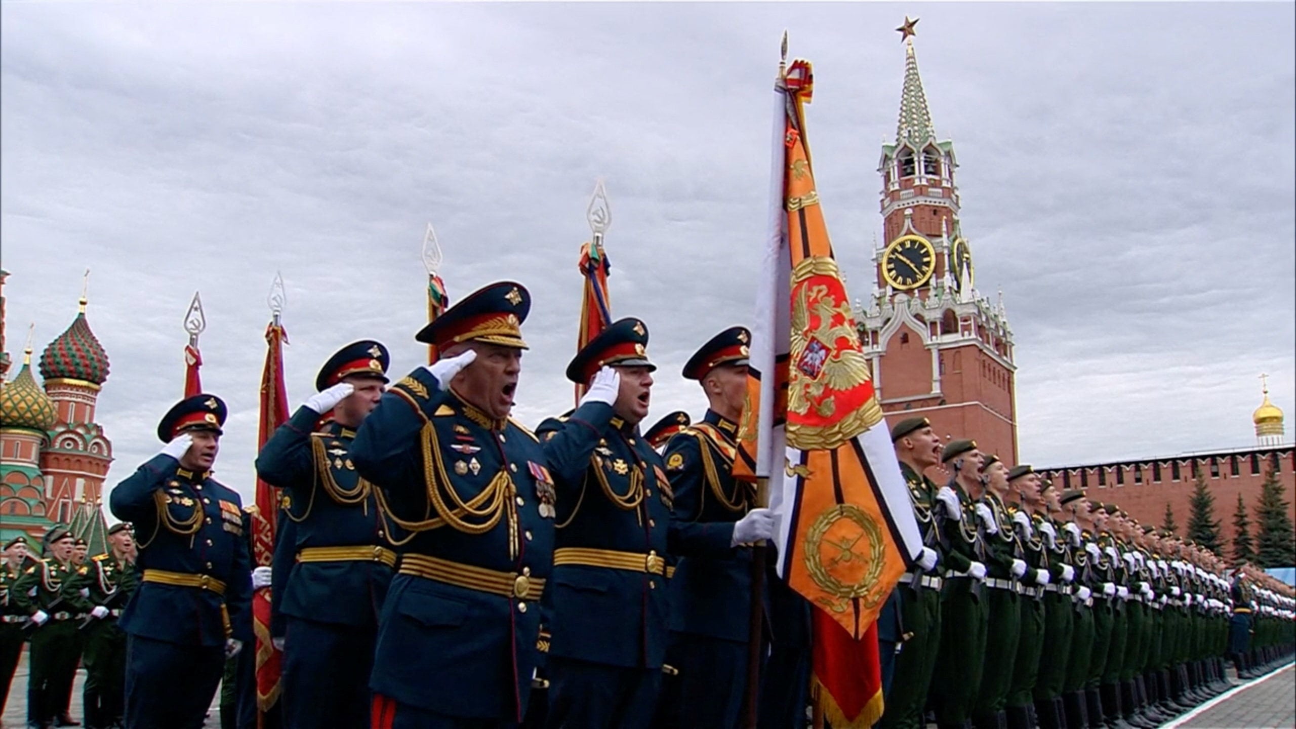 Russian service members take part in a military parade in Moscow on Saturday on Victory Day, marking the 81st anniversary of the victory over Nazi Germany. Photo: Reuters