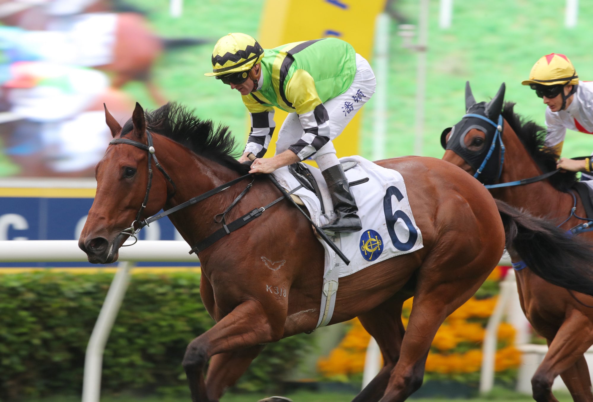 Invictus Dragon , ridden by Zac Purton, scores at Sha Tin.